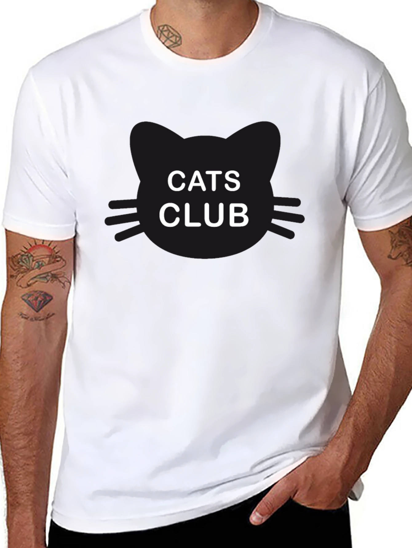 Cats Club Black T-Shirt