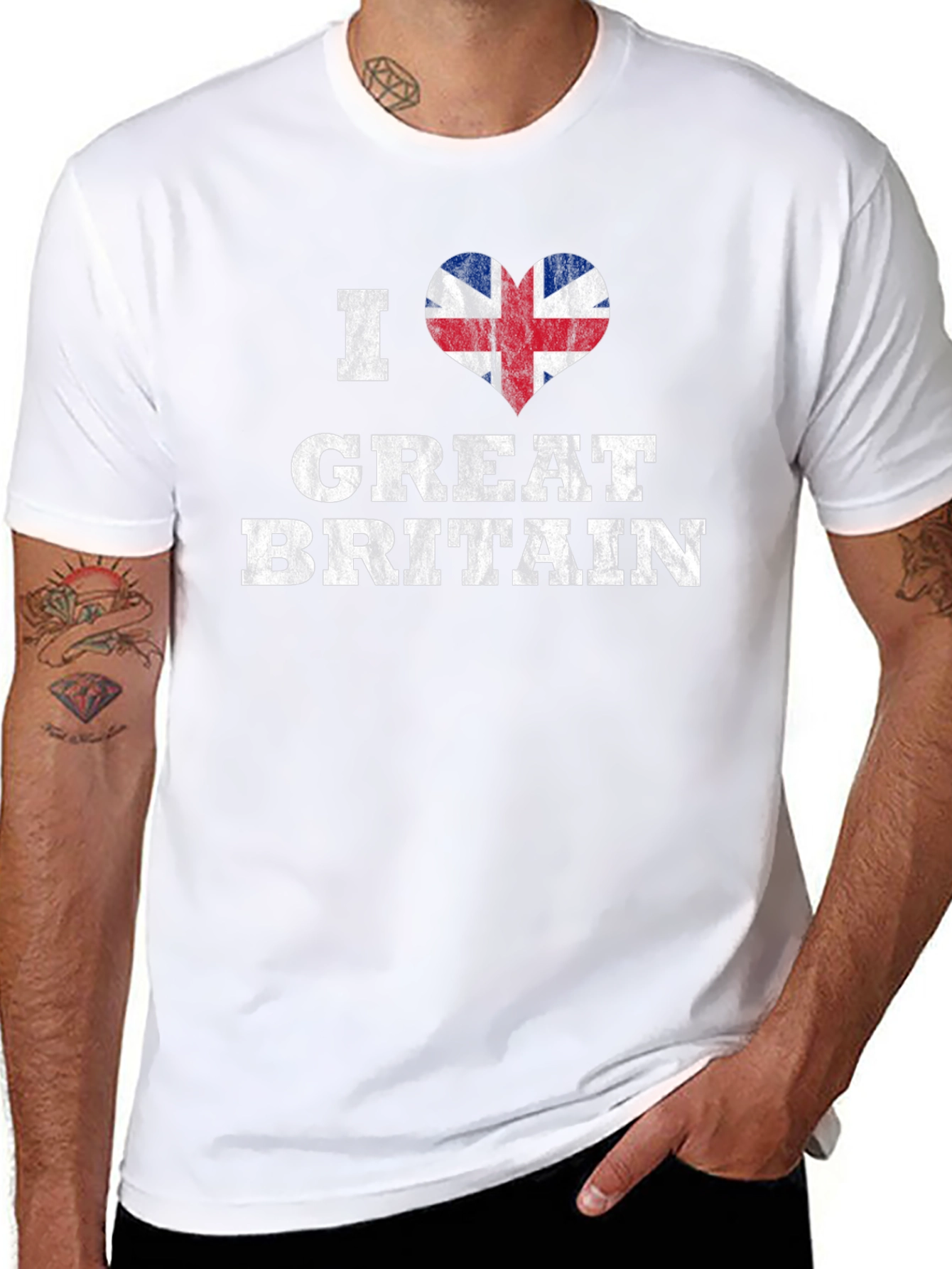 I Heart Great Britain Black T-Shirt