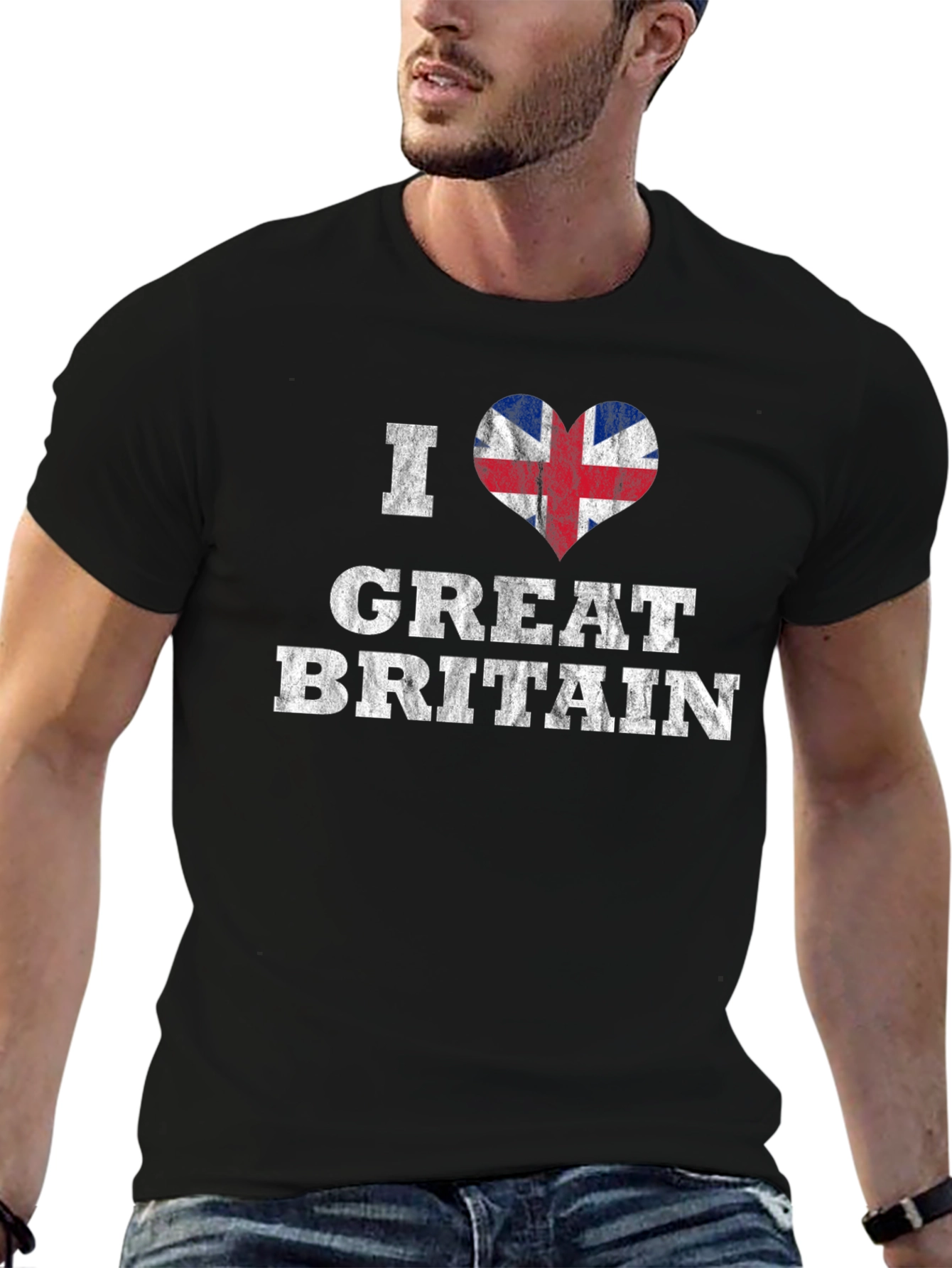 I Heart Great Britain Black T-Shirt