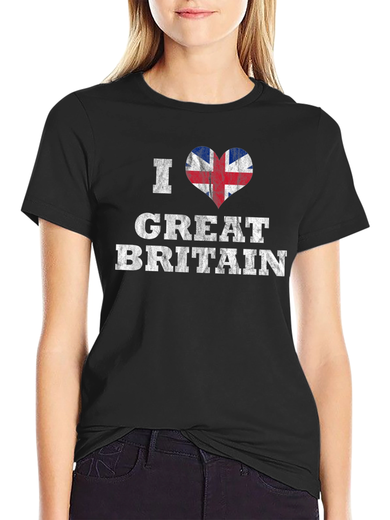 I Heart Great Britain Black T-Shirt