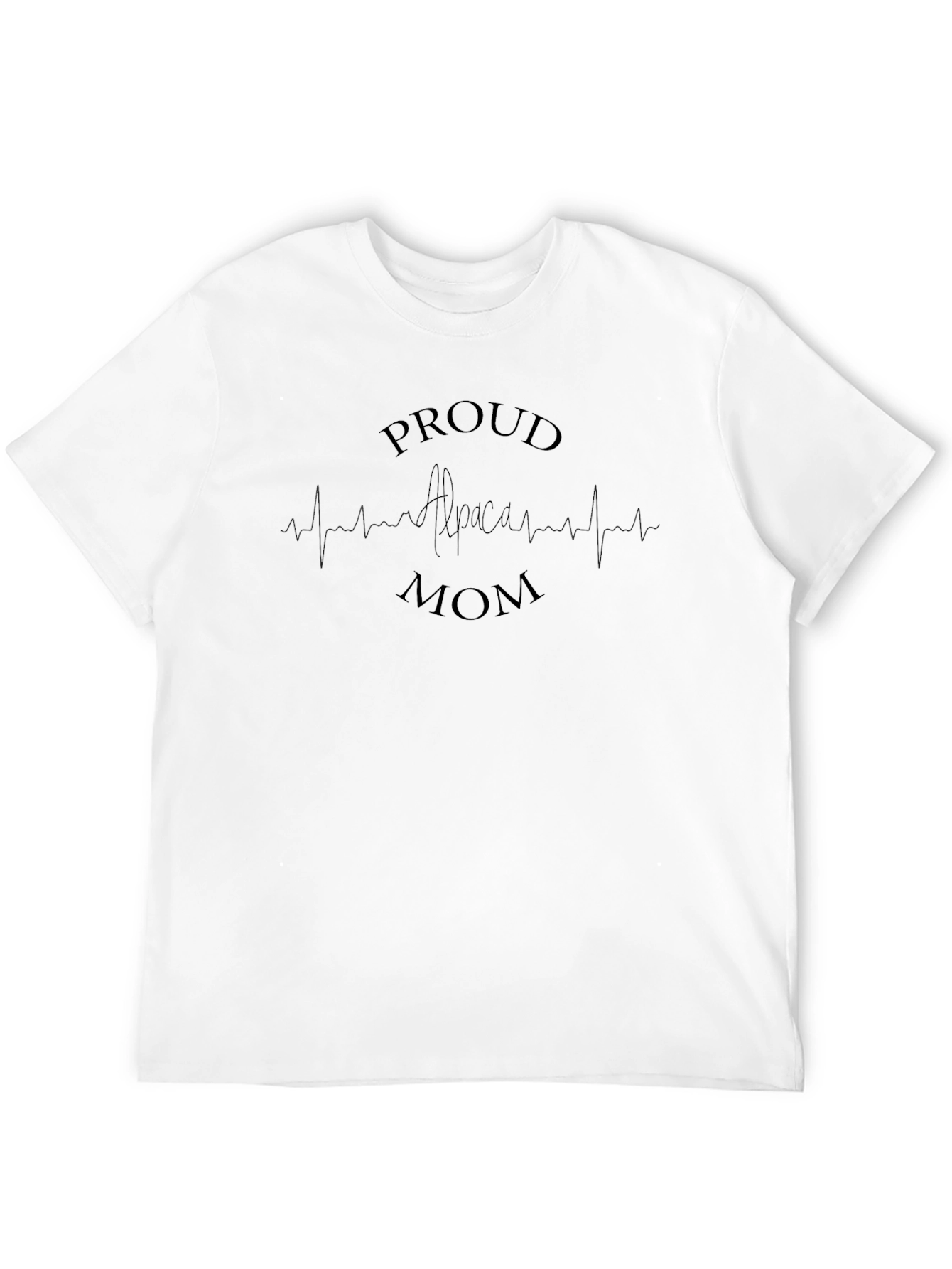 Proud Alpaca Mom Black T-Shirt