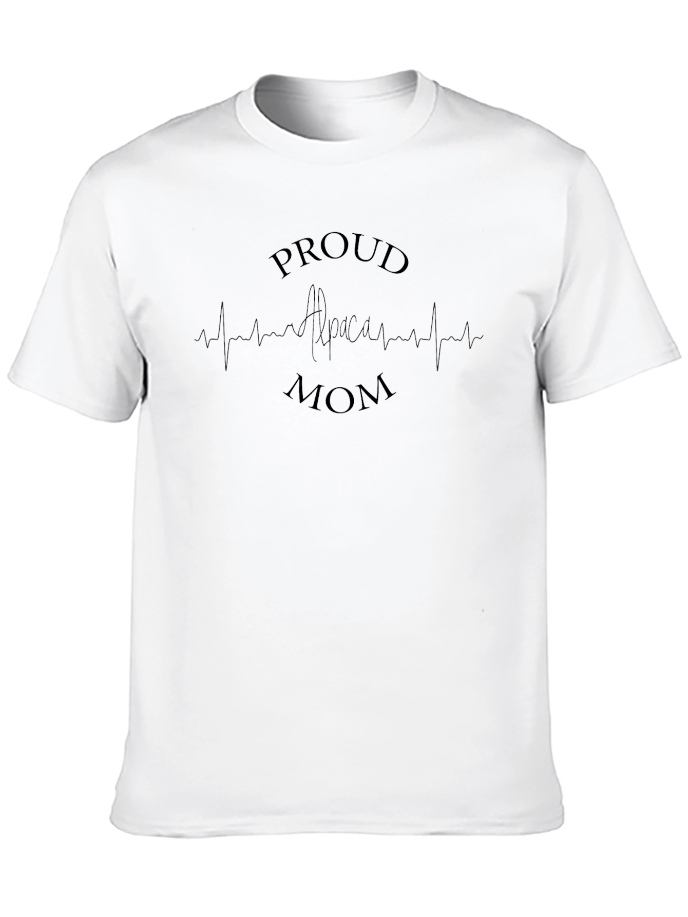 Proud Alpaca Mom Black T-Shirt