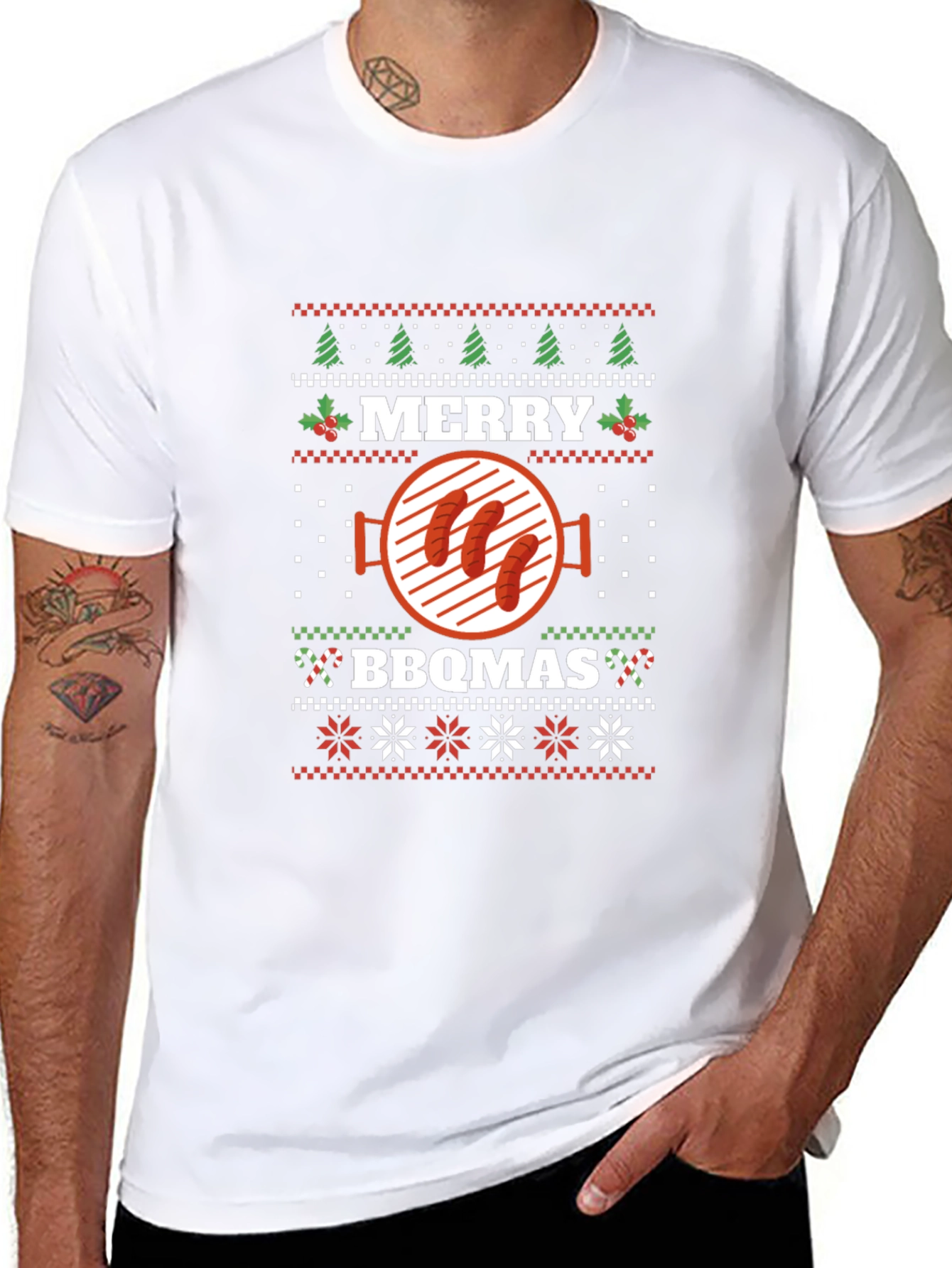 Merry BBQmas Ugly Christmas T-Shirt