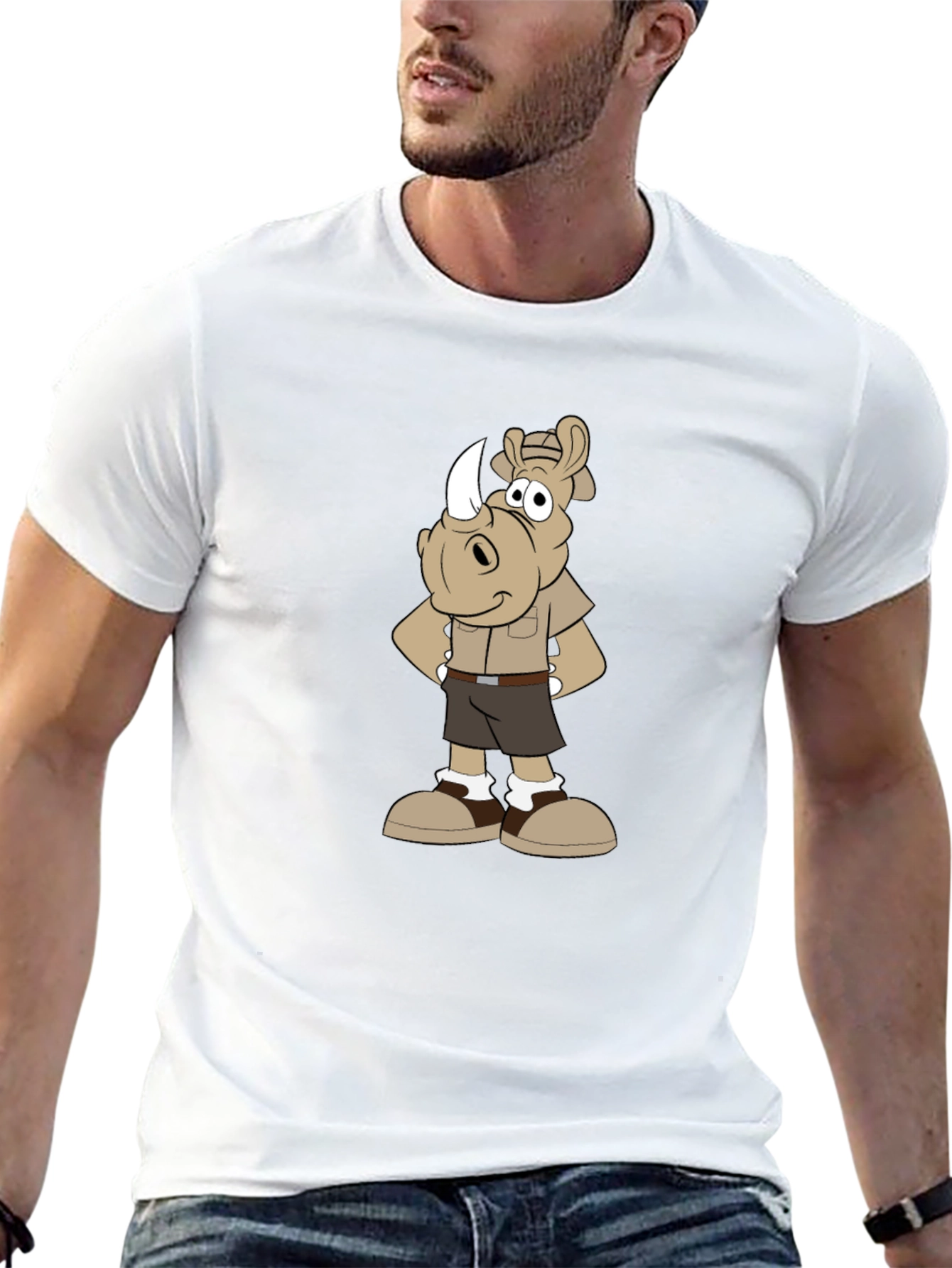 Cartoon Rhino Safari T-Shirt