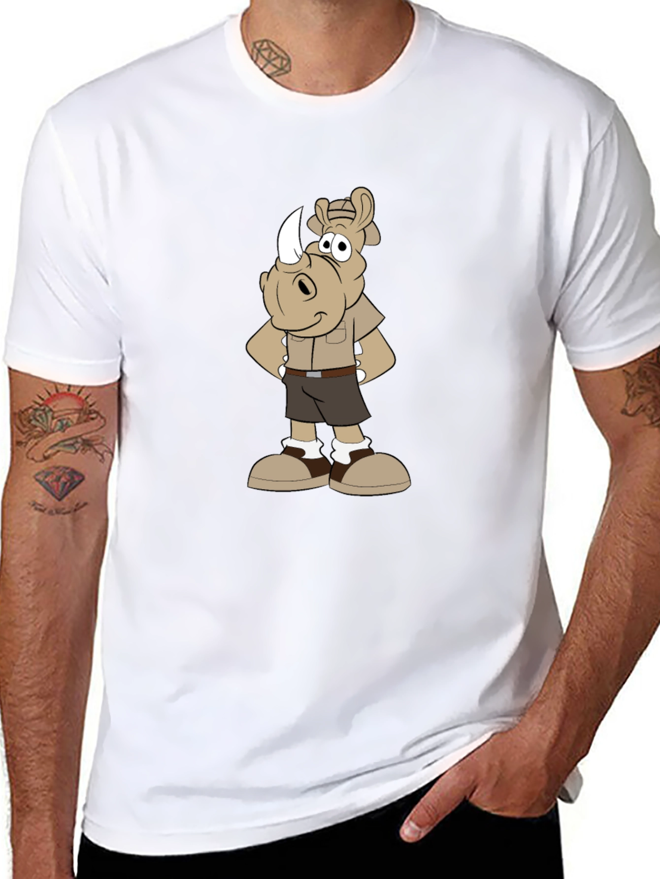 Cartoon Rhino Safari T-Shirt