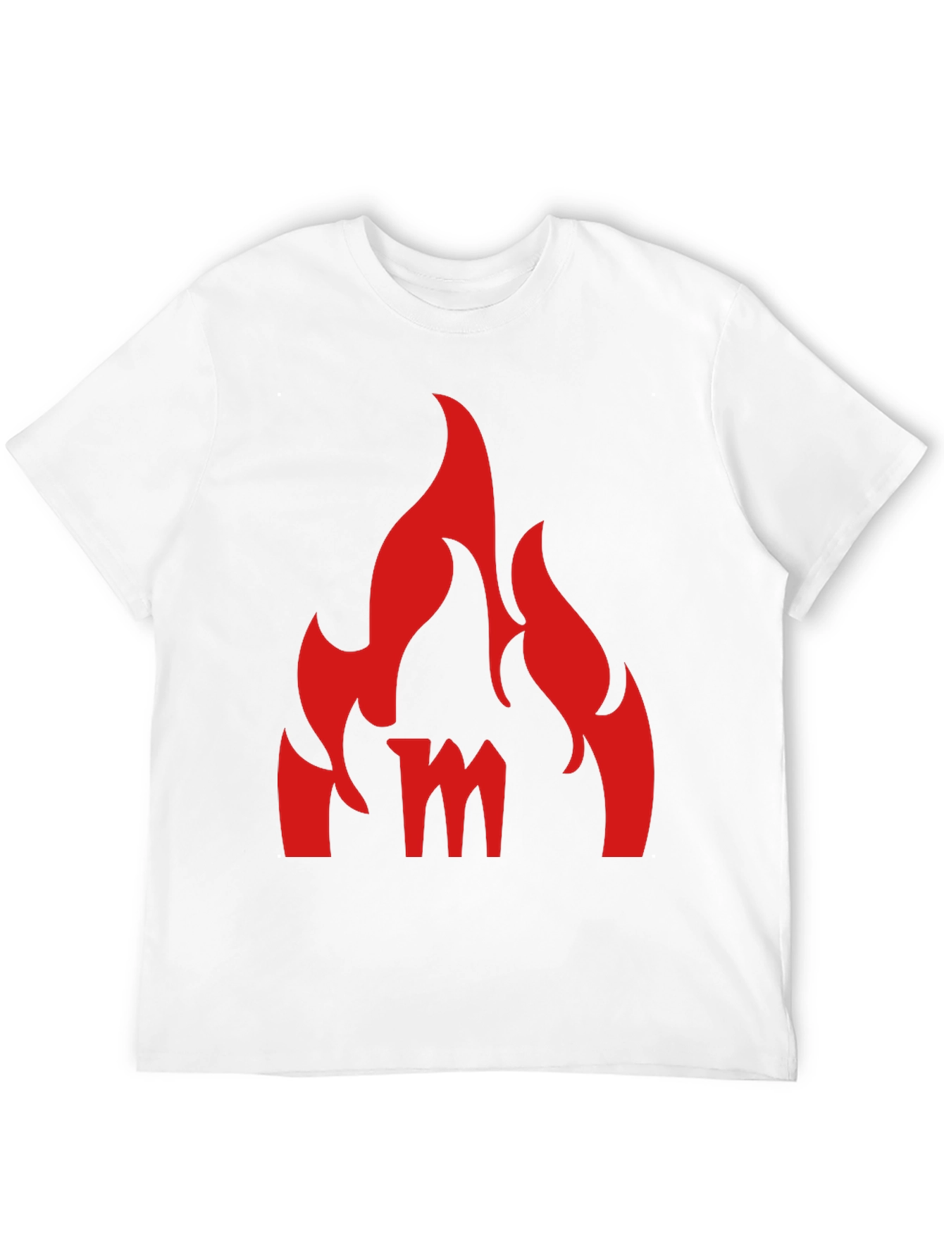 Fiery M Graphic Tee - Bold Black T-Shirt