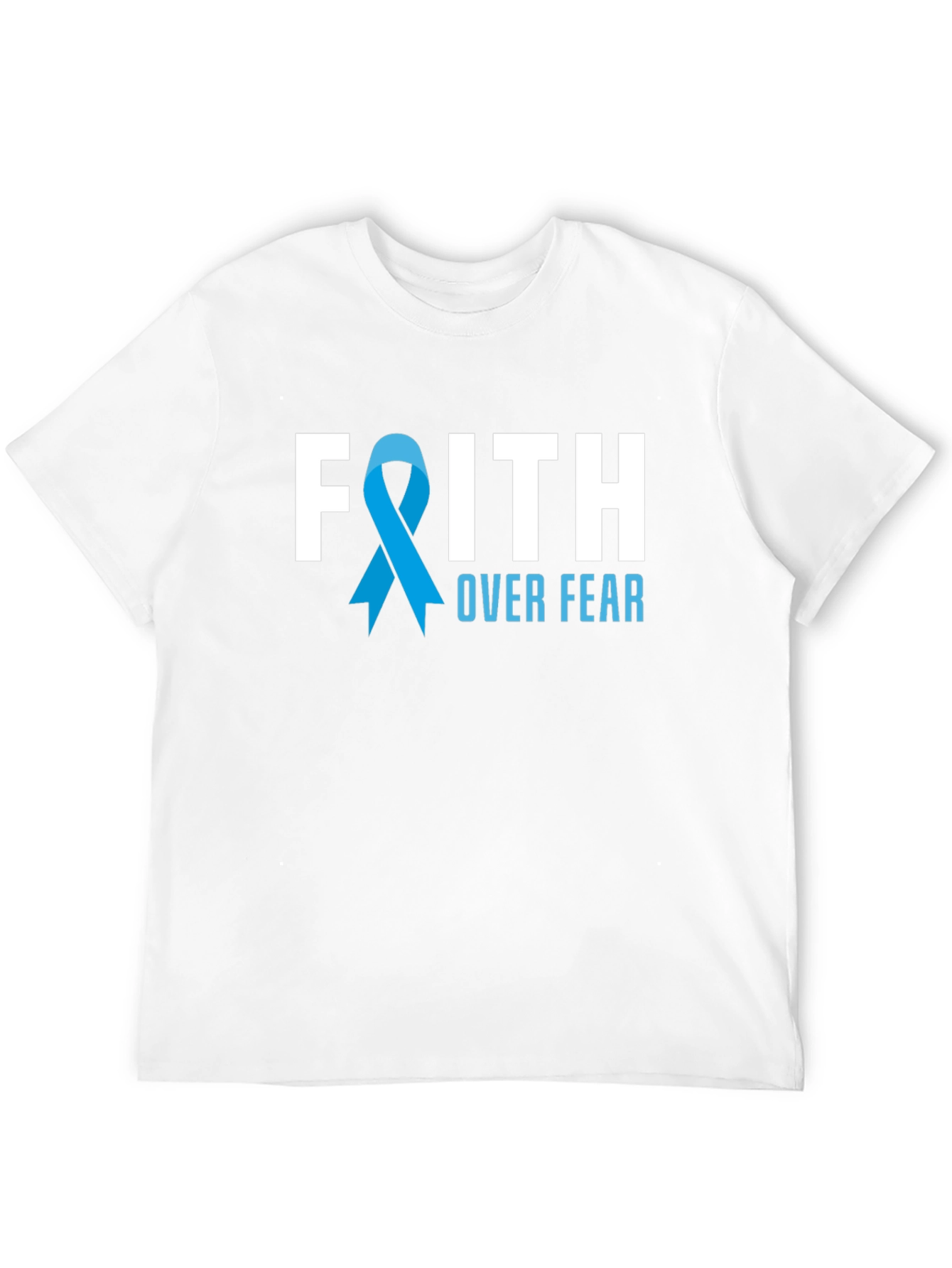 Faith Over Fear T-Shirt Awareness Ribbon Graphic Tee
