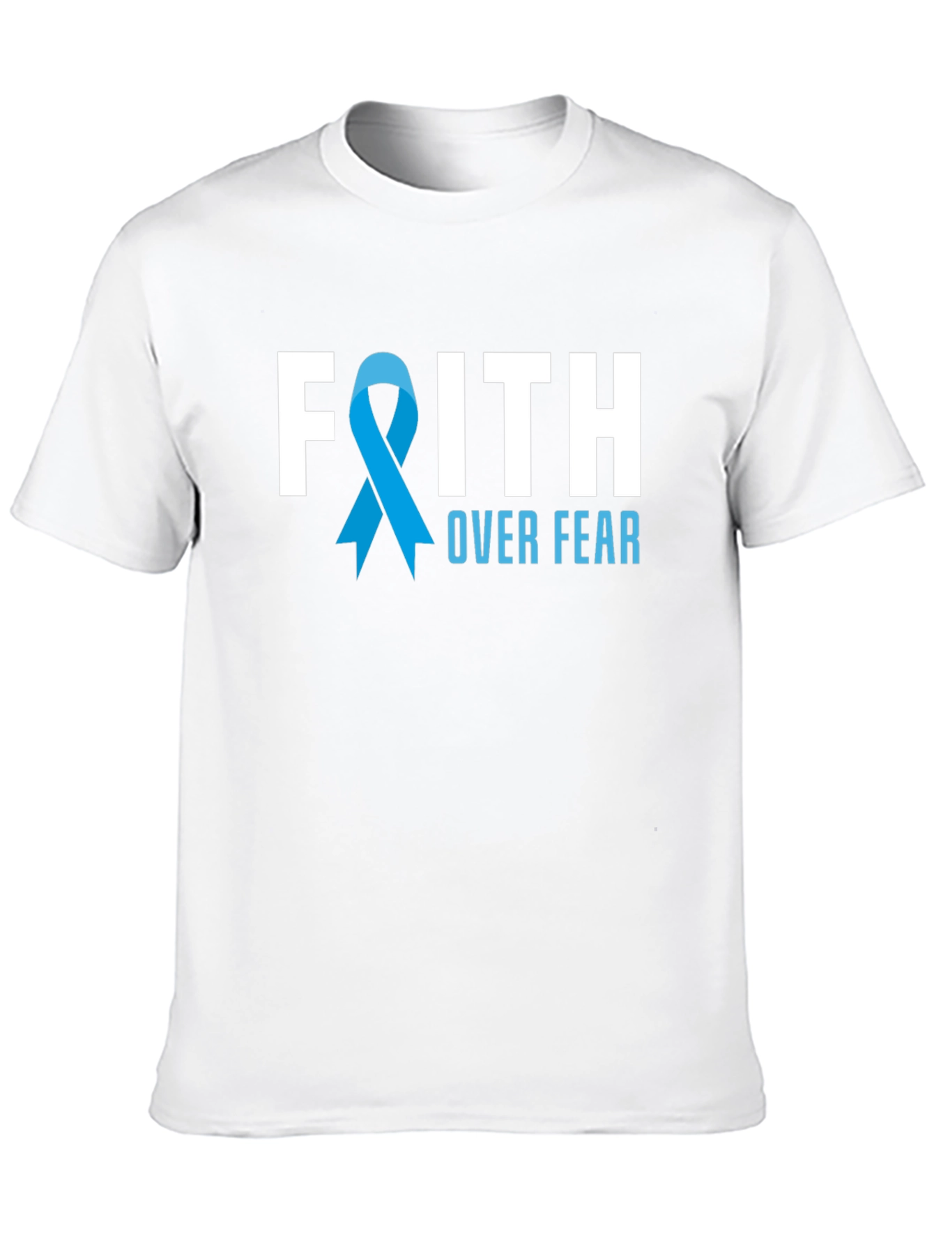 Faith Over Fear T-Shirt Awareness Ribbon Graphic Tee