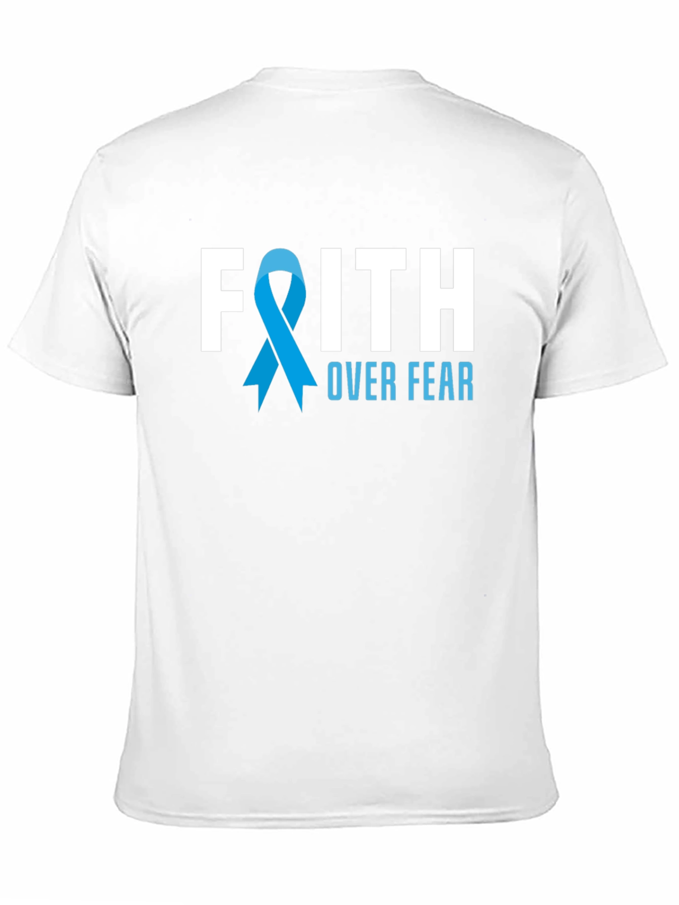 Faith Over Fear T-Shirt Awareness Ribbon Graphic Tee