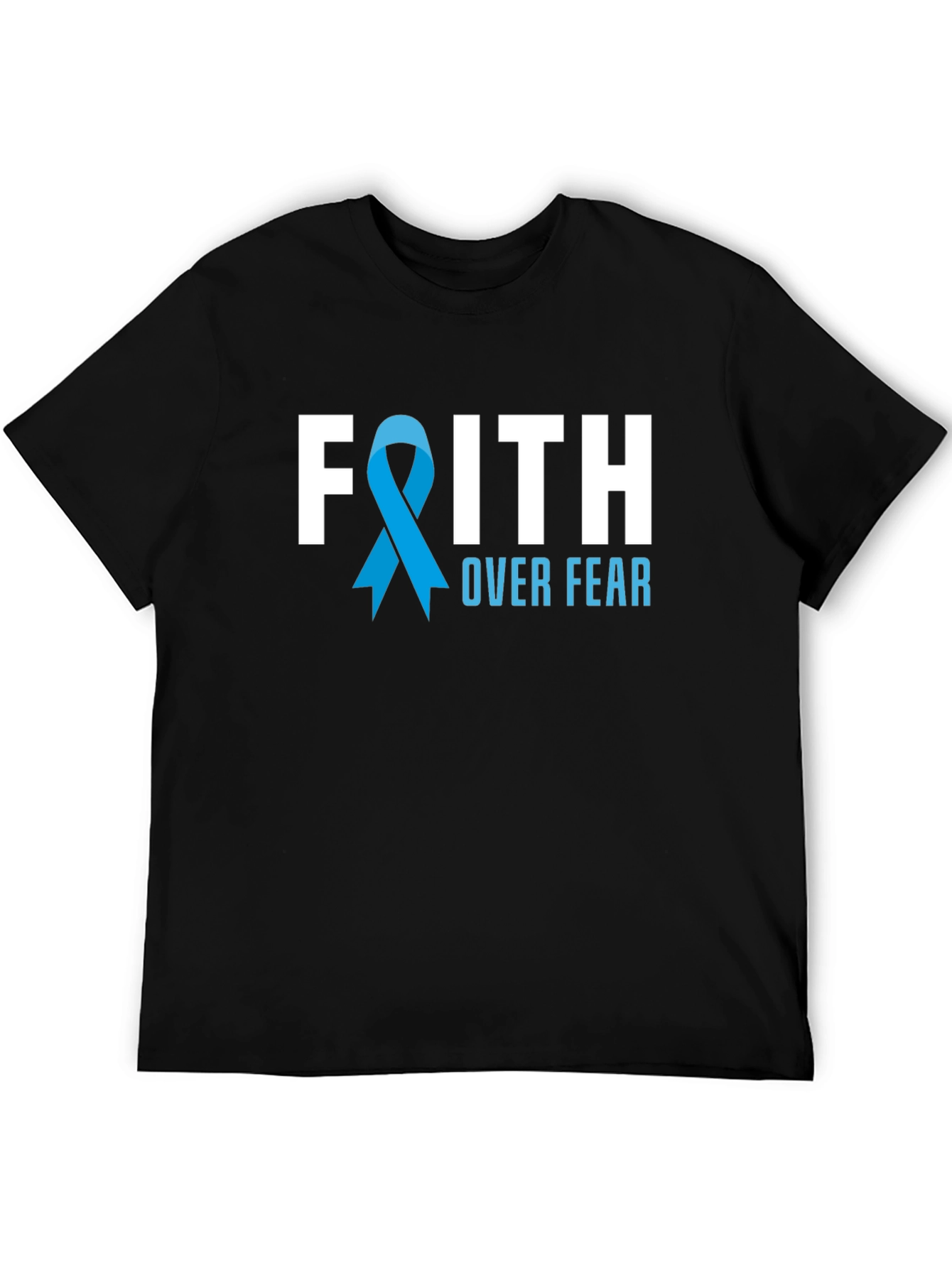Faith Over Fear T-Shirt Awareness Ribbon Graphic Tee