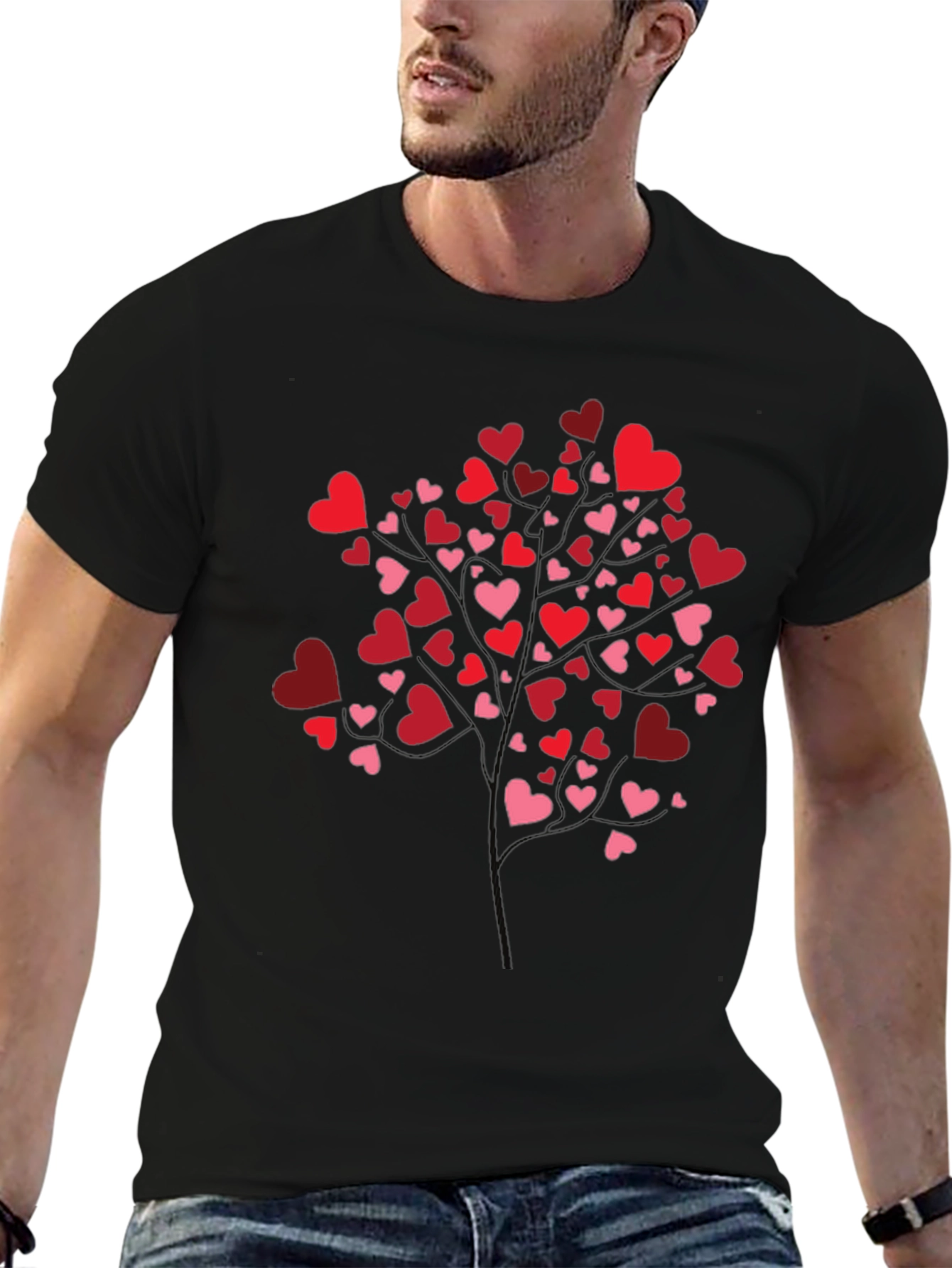 Heart Tree Graphic Tee - Black