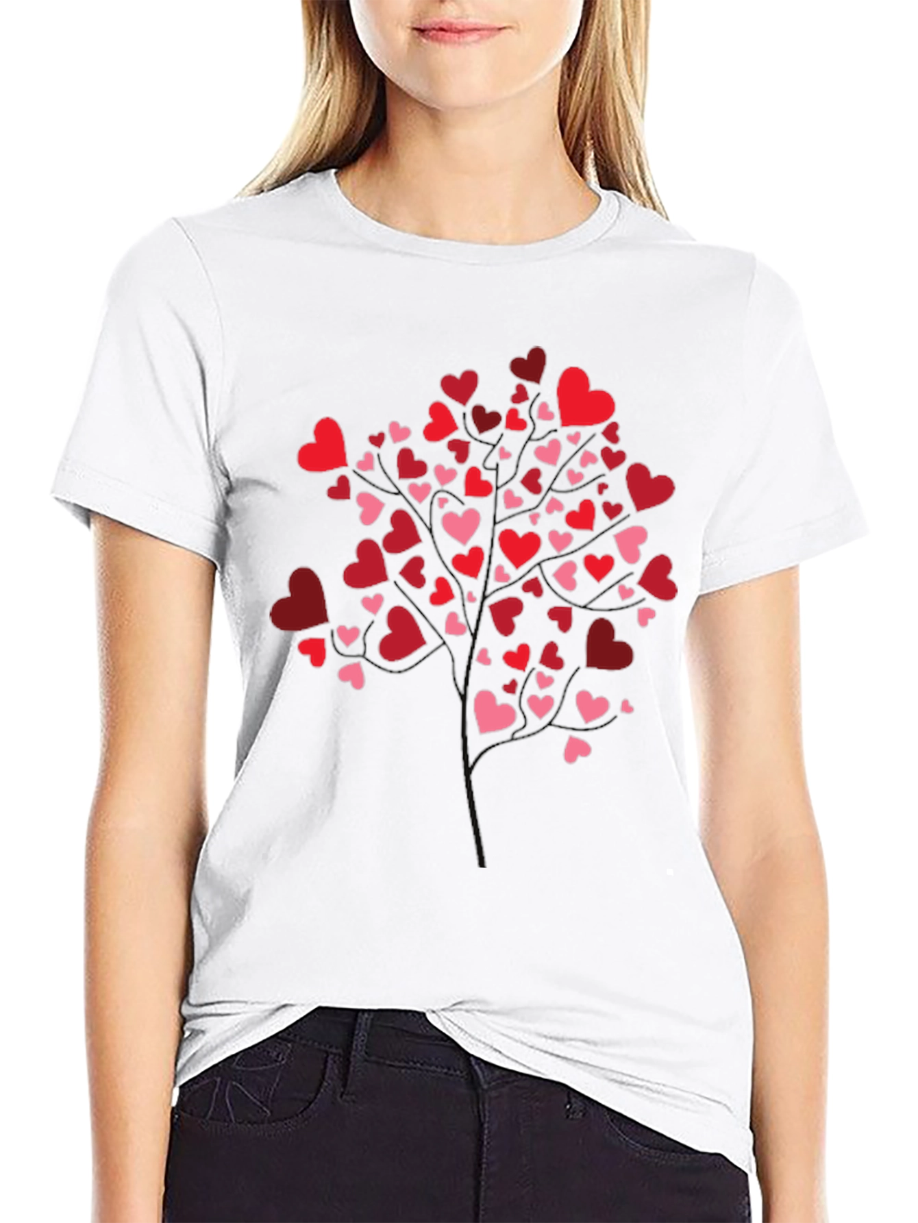 Heart Tree Graphic Tee - Black