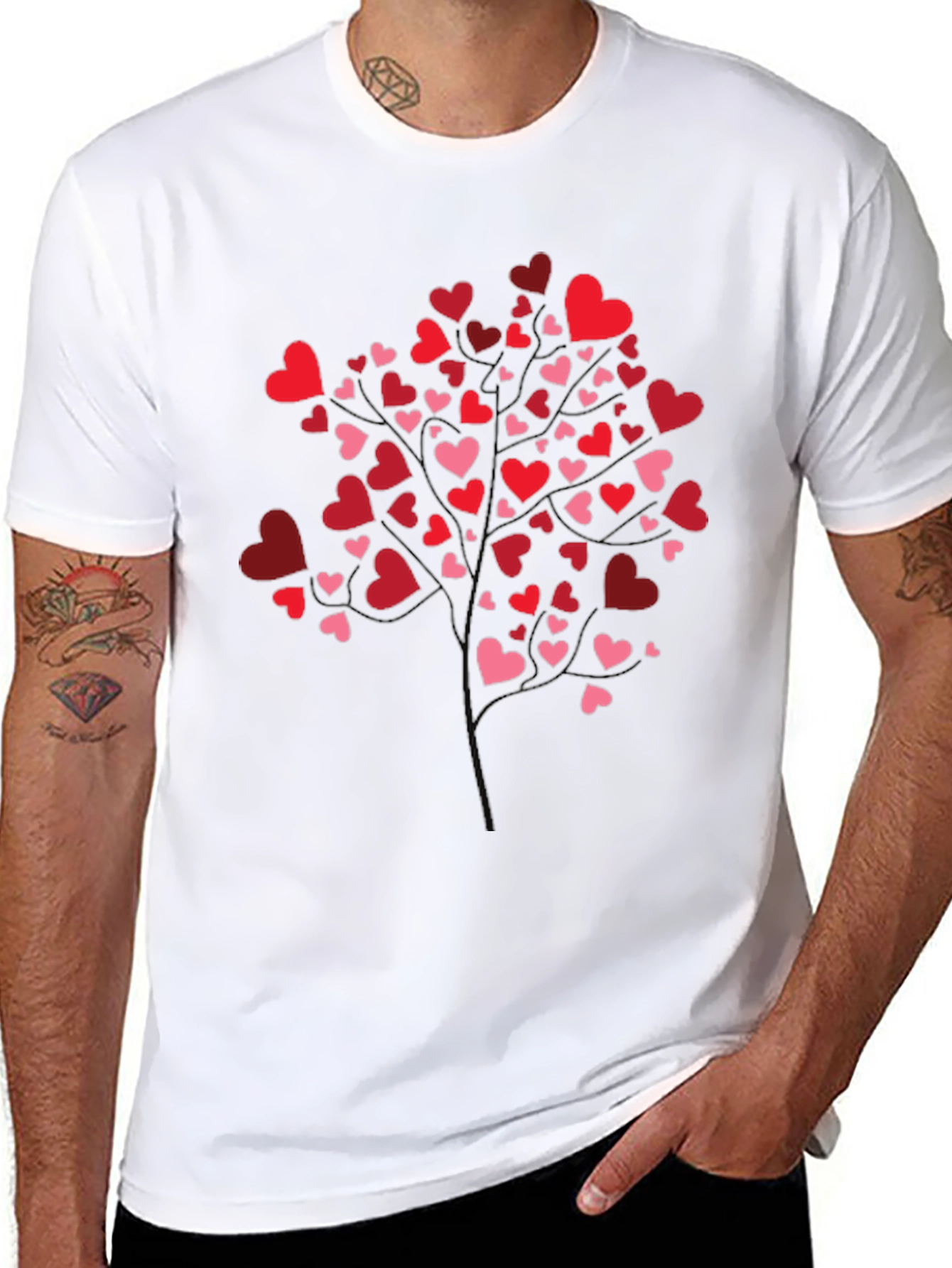 Heart Tree Graphic Tee - Black