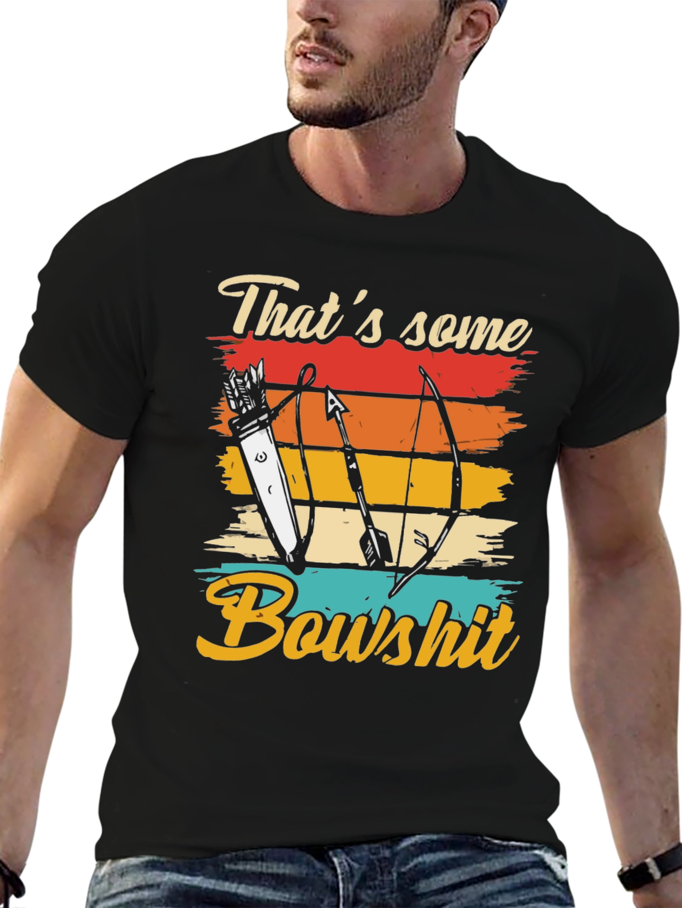 Thats Some Bowshit T-Shirt Archery Arrow Retro Design