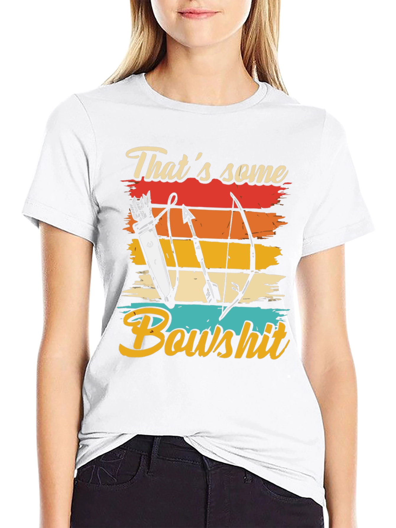 Thats Some Bowshit T-Shirt Archery Arrow Retro Design