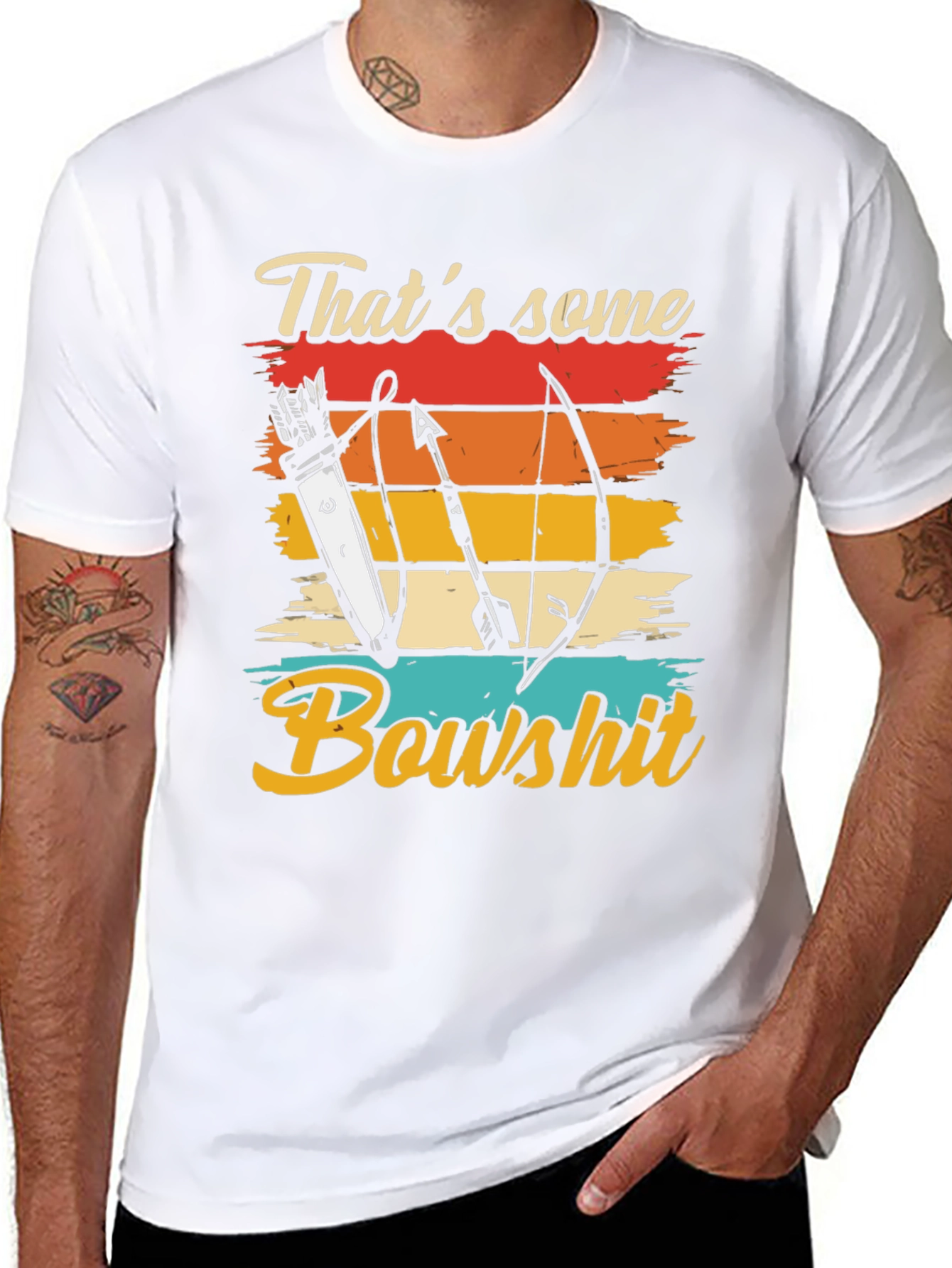 Thats Some Bowshit T-Shirt Archery Arrow Retro Design