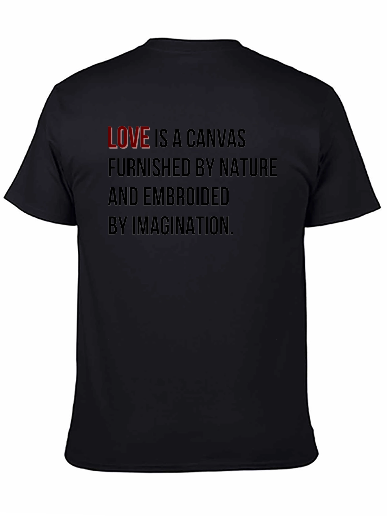Love Canvas Graphic Tee - Black