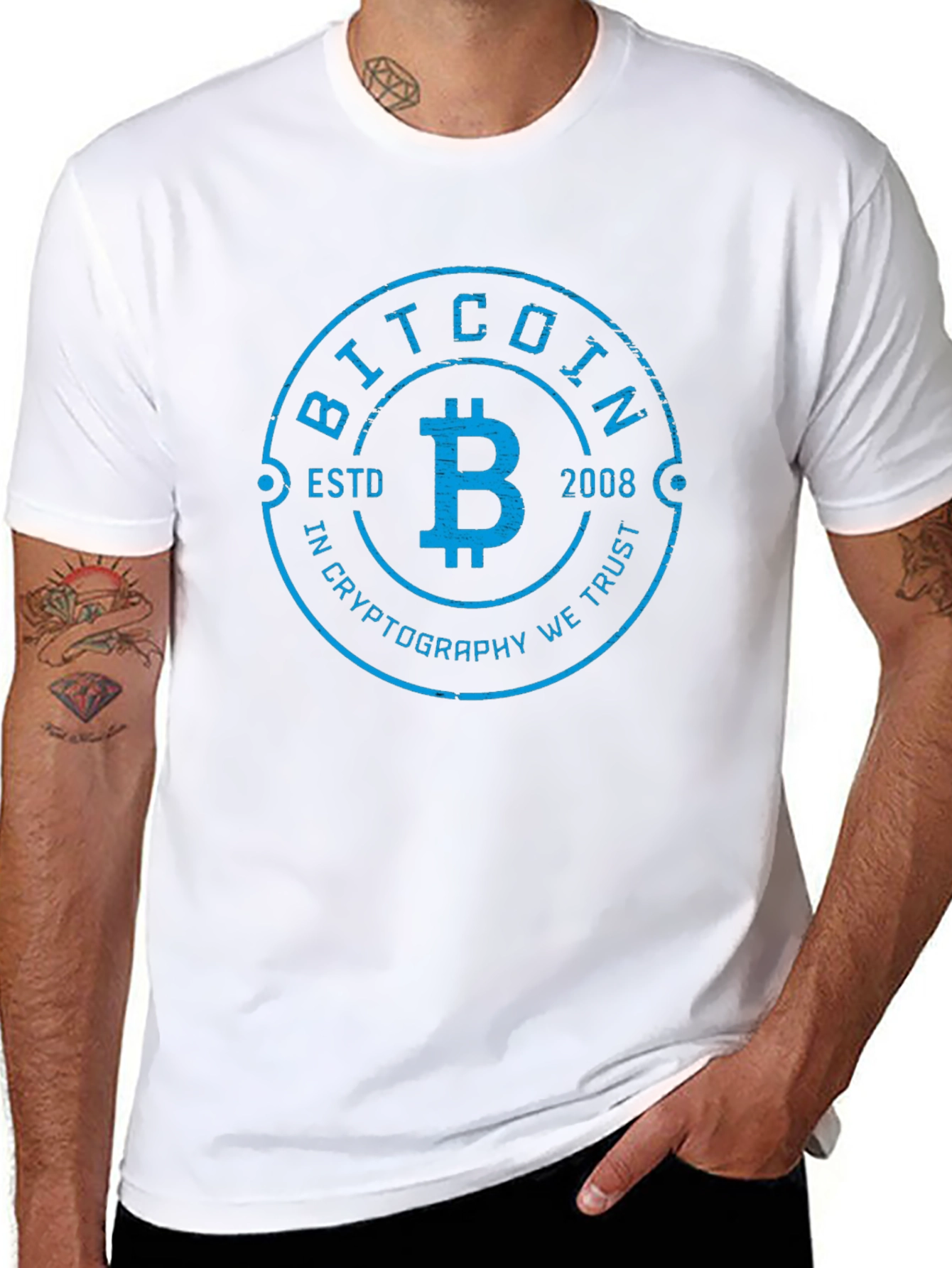 Bitcoin ESTD 2008 Cryptocurrency T-Shirt