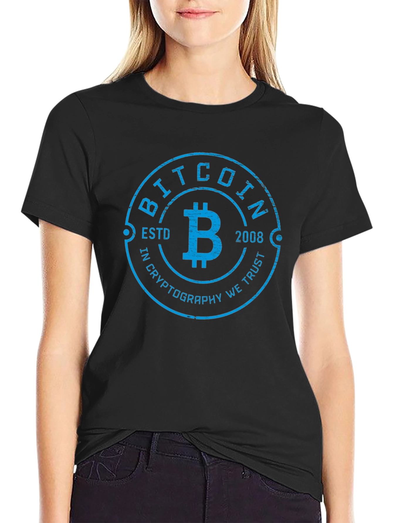 Bitcoin ESTD 2008 Cryptocurrency T-Shirt