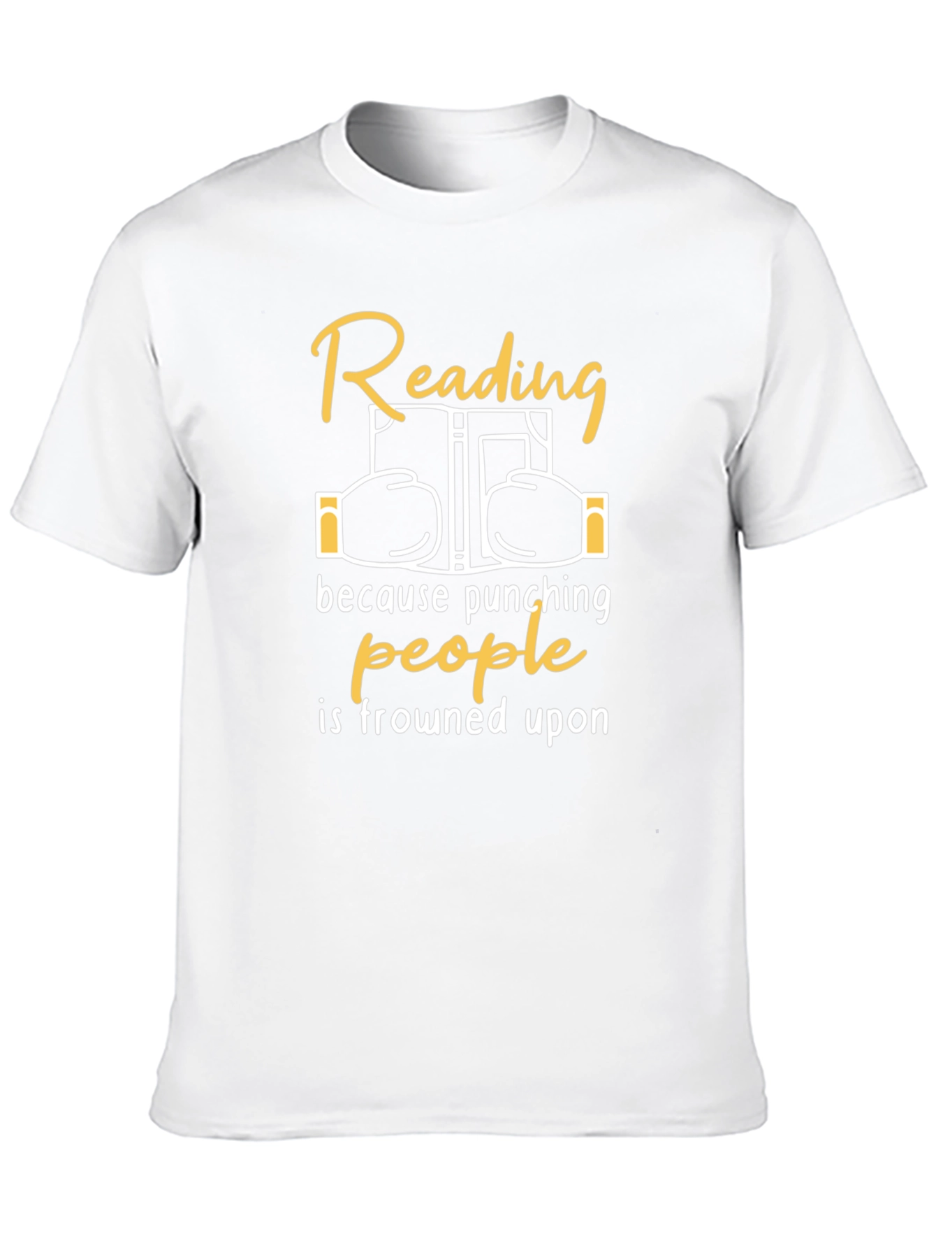 Reading Over Punching T-Shirt - Funny Book Lover Tee