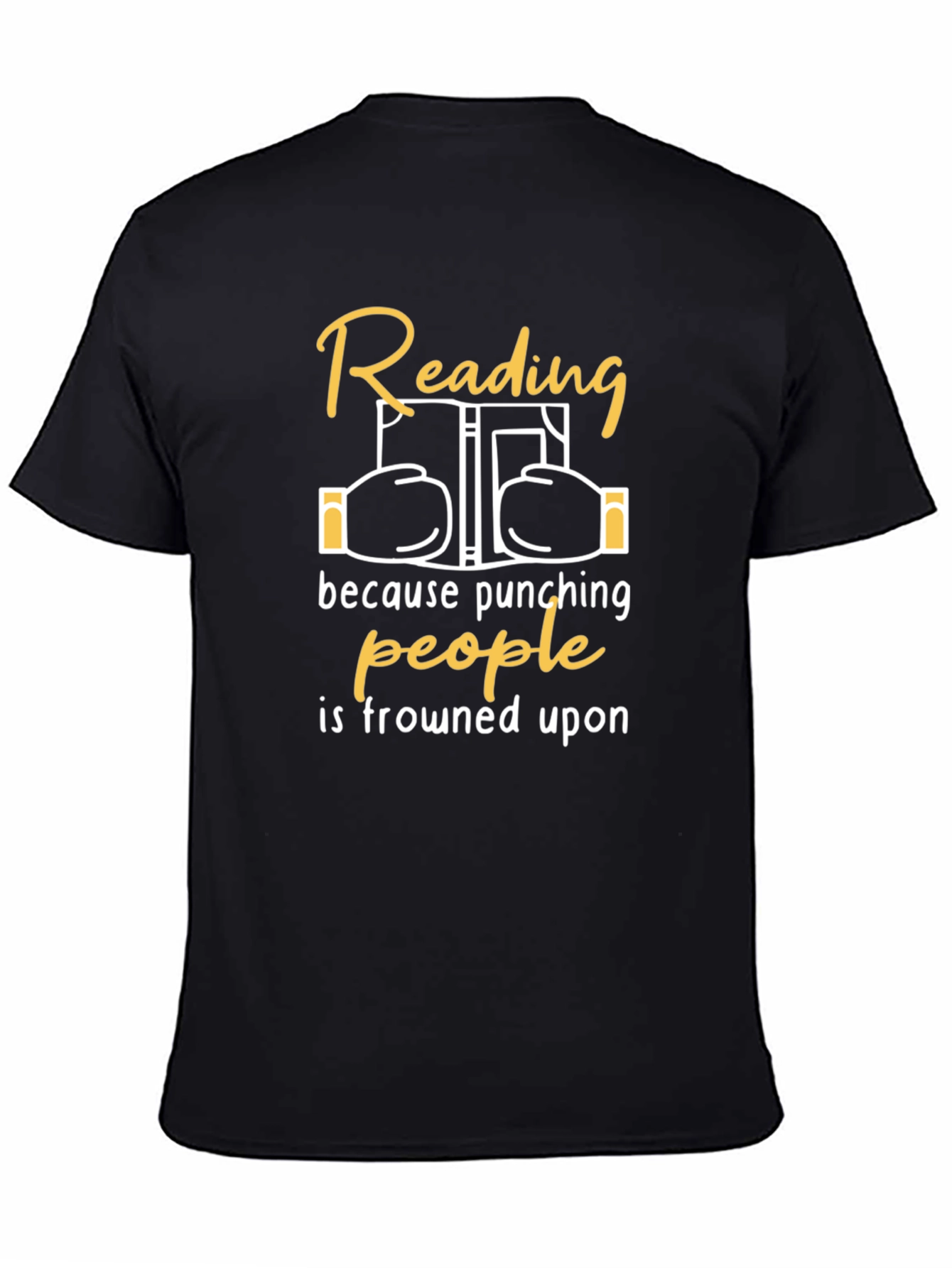 Reading Over Punching T-Shirt - Funny Book Lover Tee