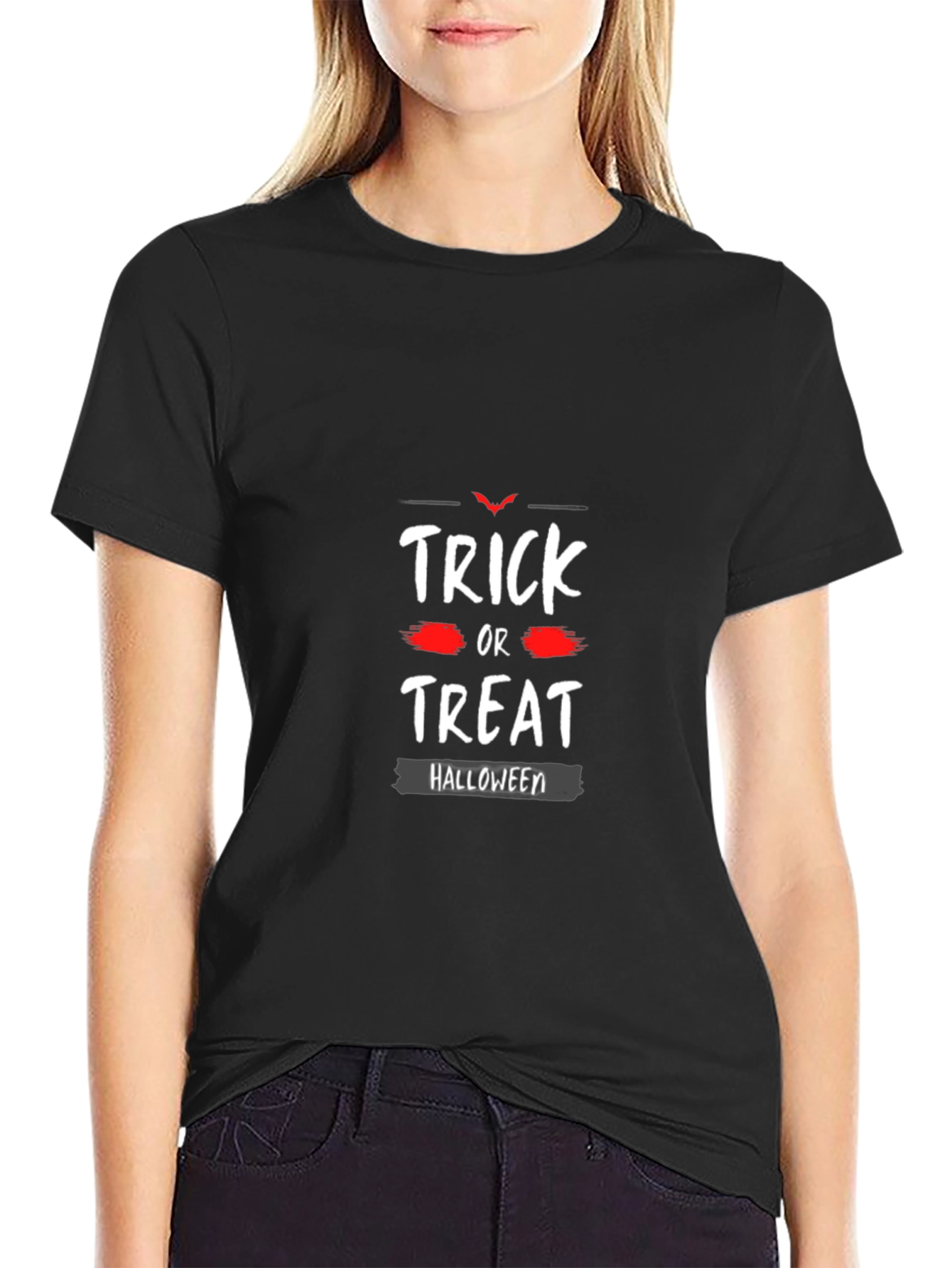 Trick or Treat Halloween Black T-Shirt