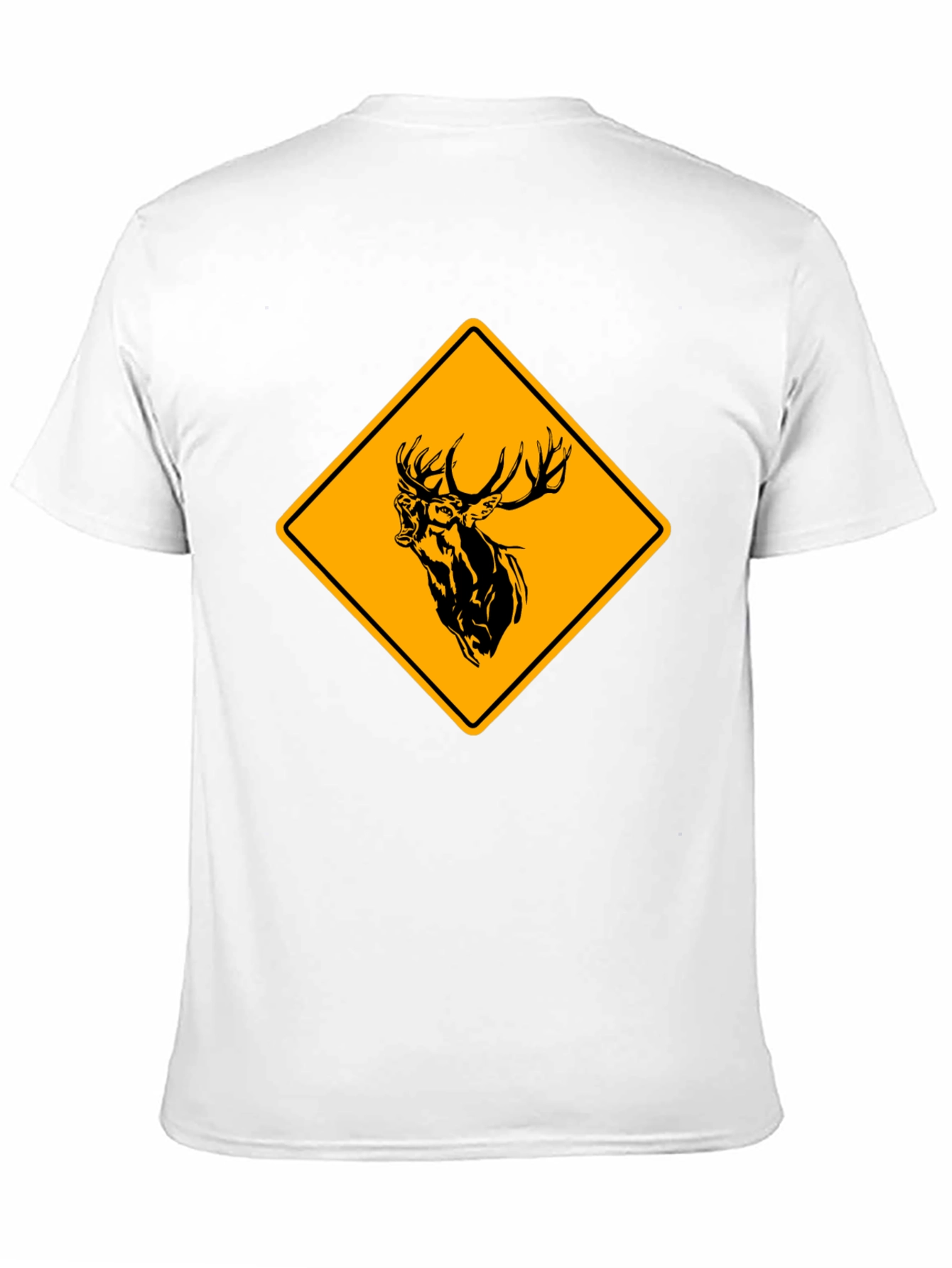 Deer Crossing T-Shirt - Black Cotton Graphic Tee