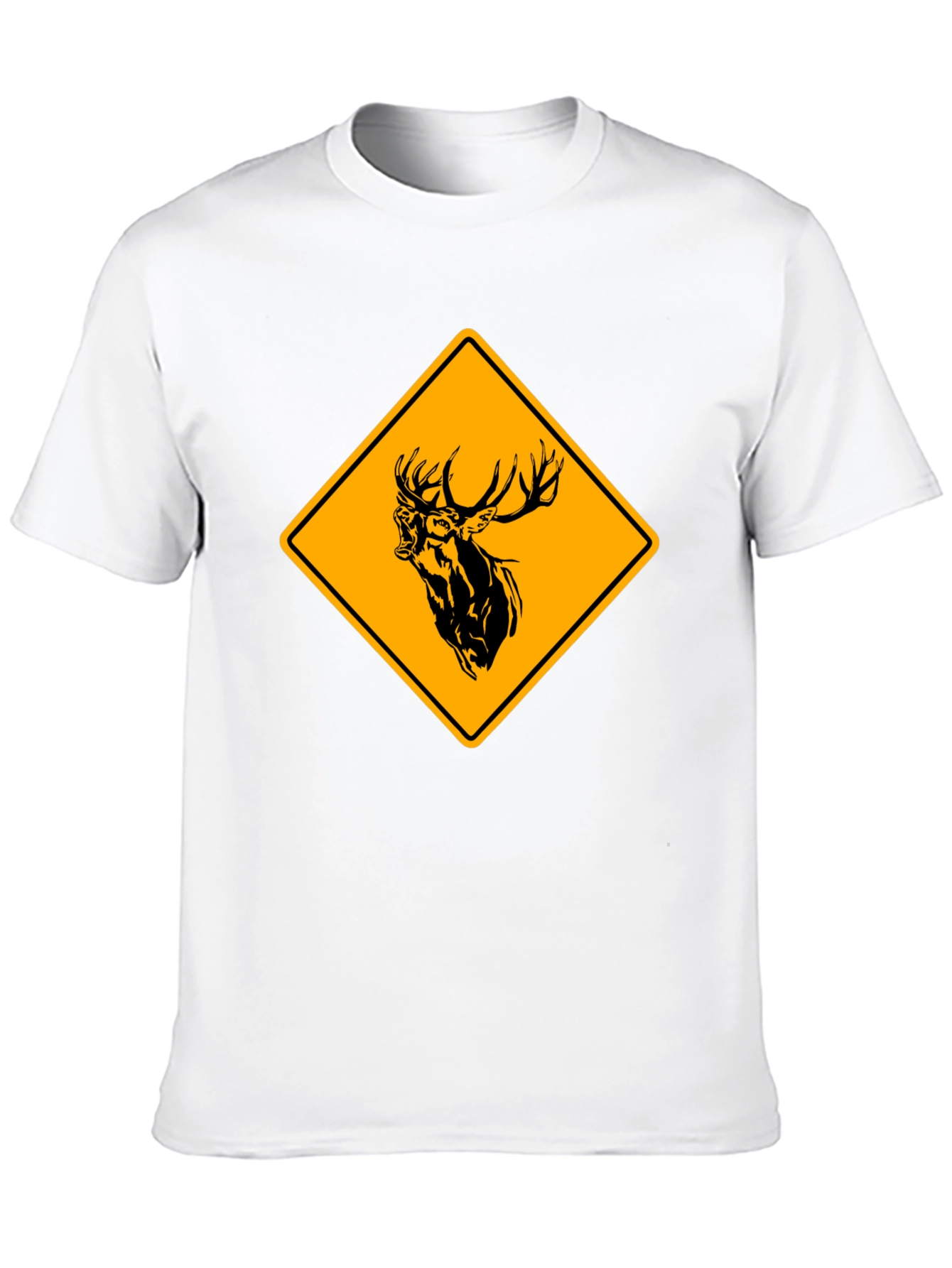 Deer Crossing T-Shirt - Black Cotton Graphic Tee