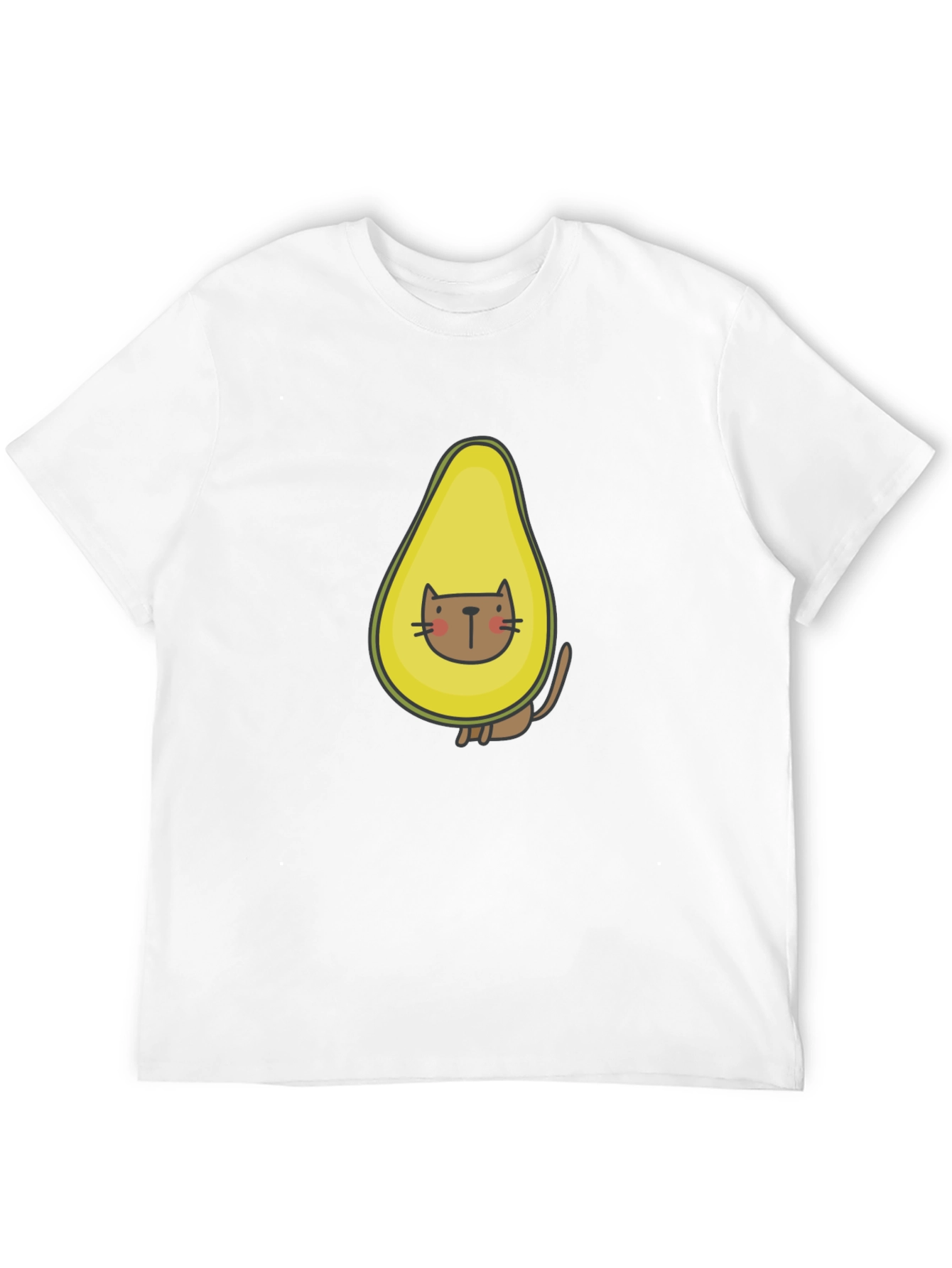 Avocado Cat T-Shirt - Funny Graphic Tee