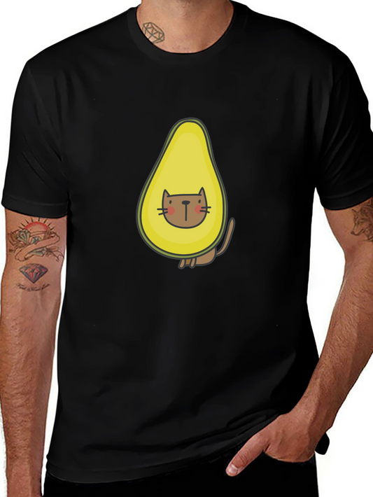 Avocado Cat T-Shirt - Funny Graphic Tee