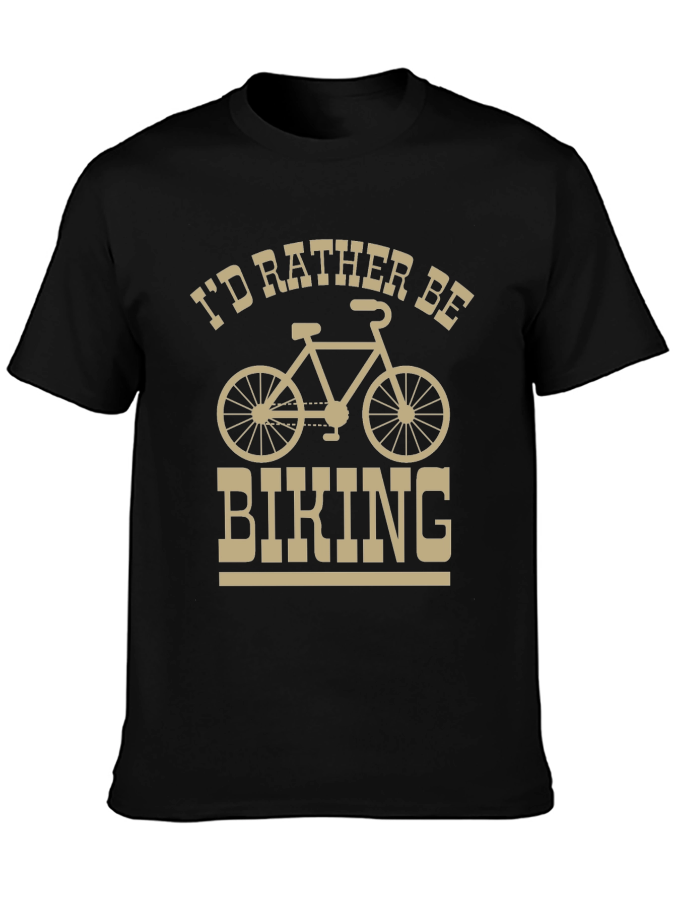 Id Rather Be Biking T-Shirt - Black