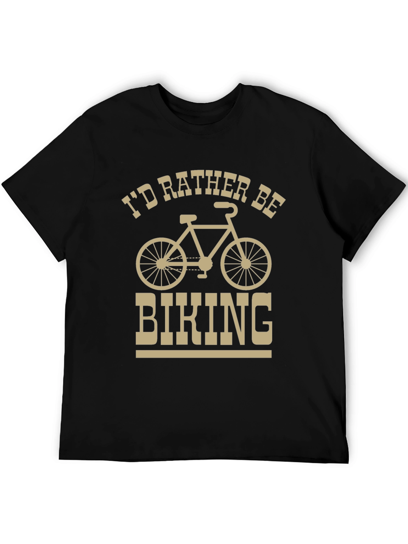 Id Rather Be Biking T-Shirt - Black