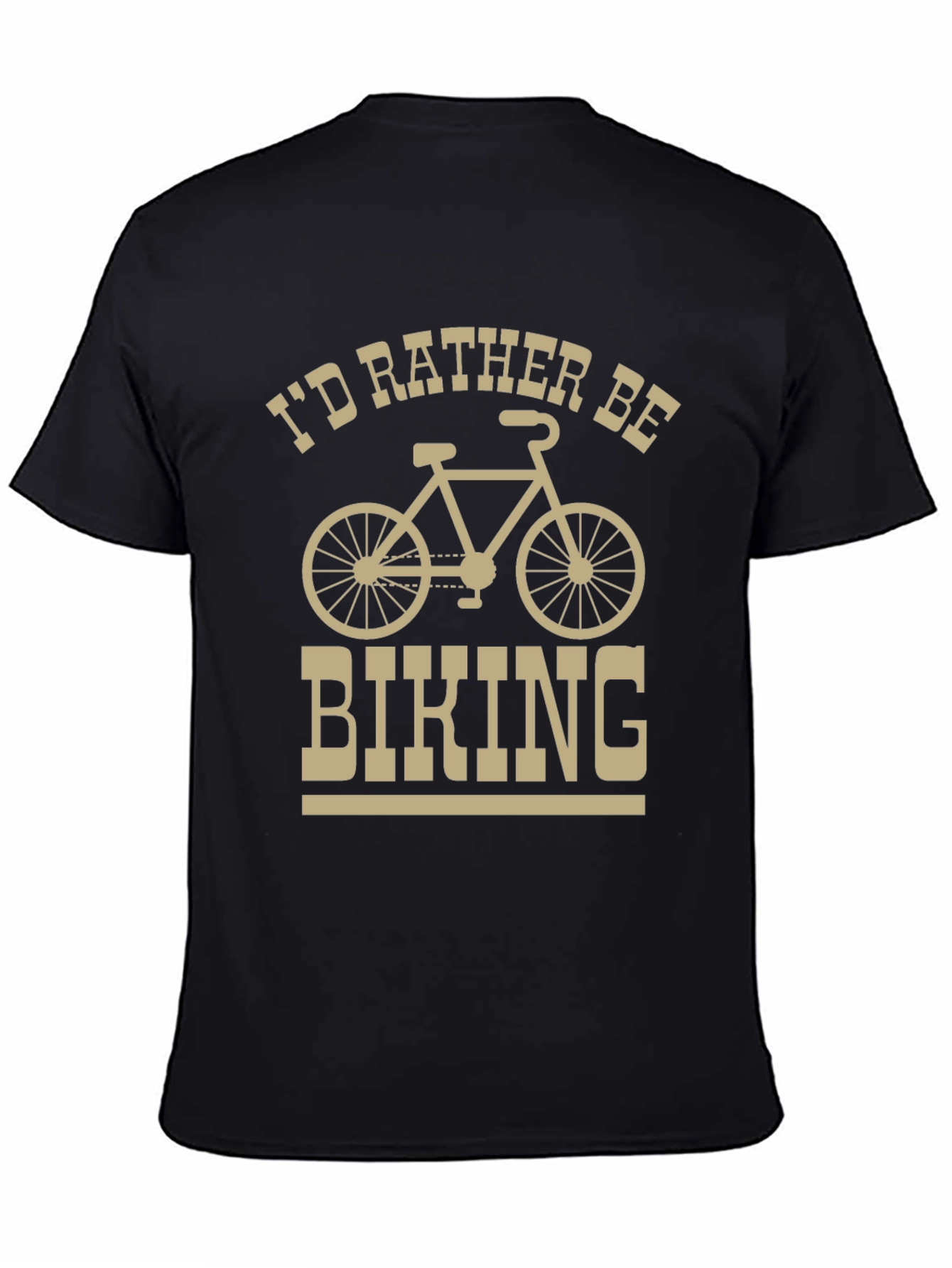 Id Rather Be Biking T-Shirt - Black