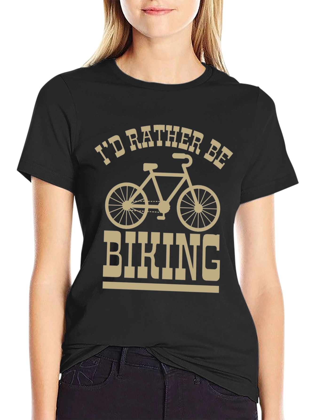 Id Rather Be Biking T-Shirt - Black