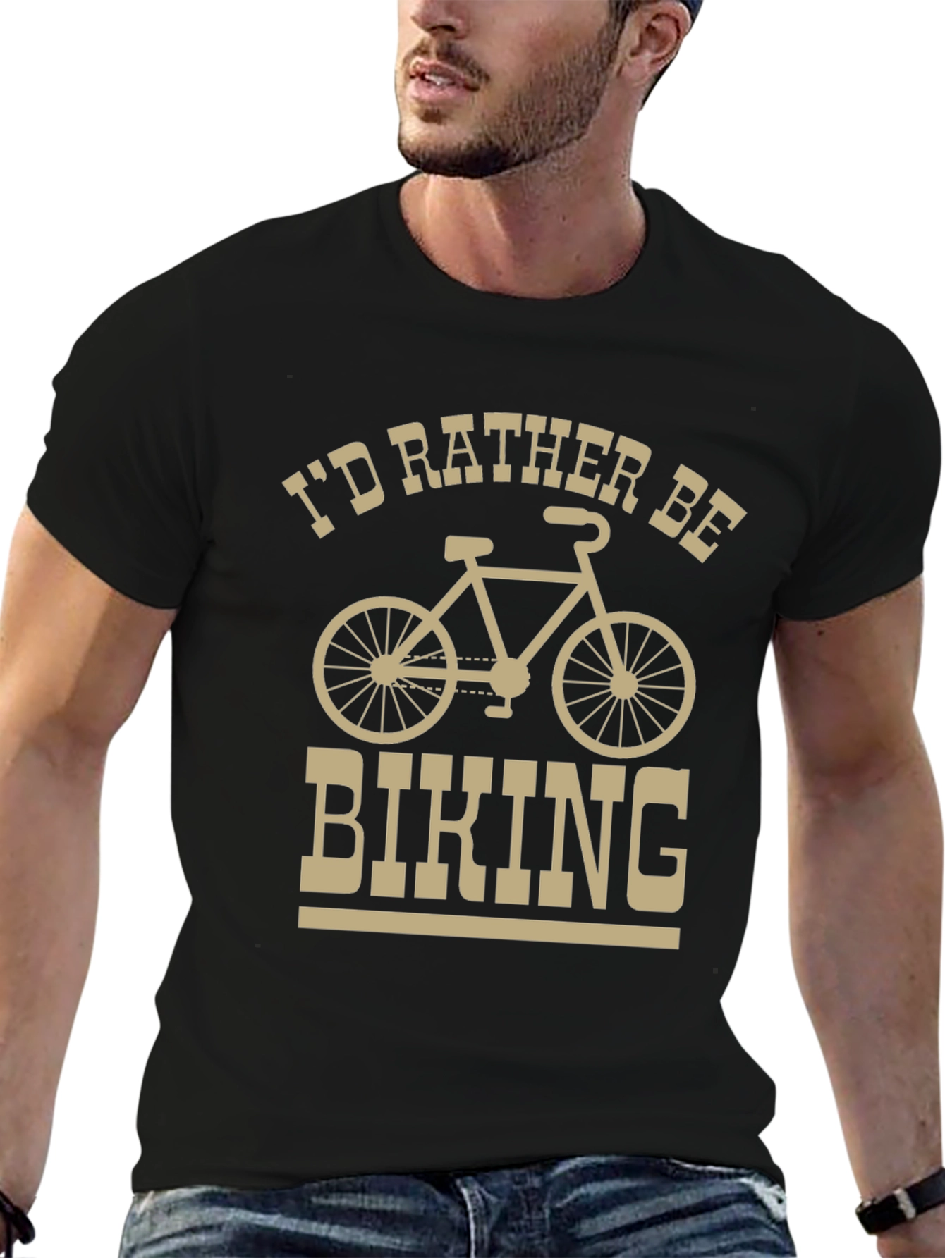 Id Rather Be Biking T-Shirt - Black
