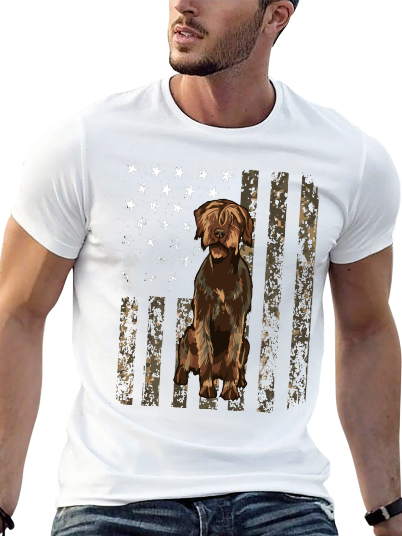 Dog Breed Flag Graphic Tee - Black
