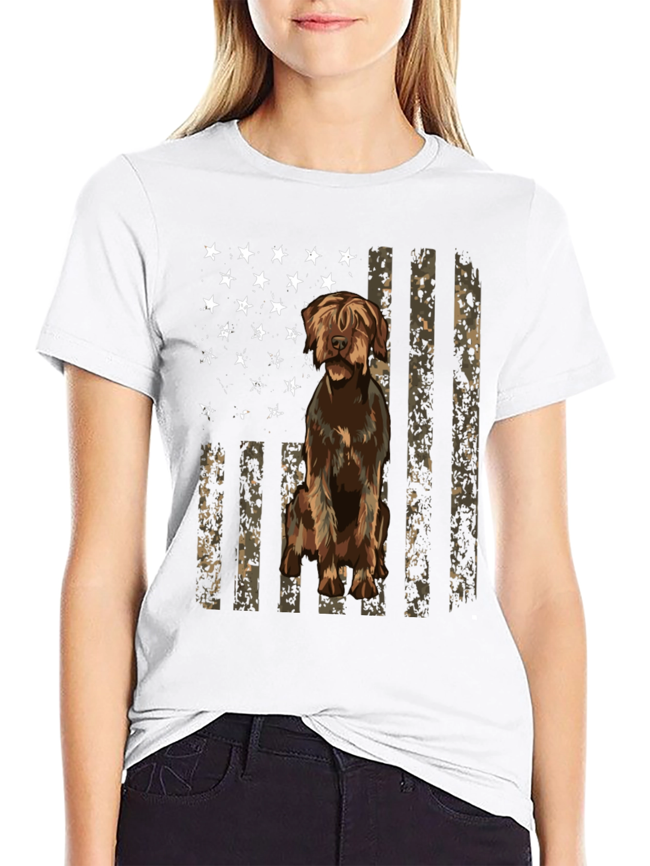 Dog Breed Flag Graphic Tee - Black