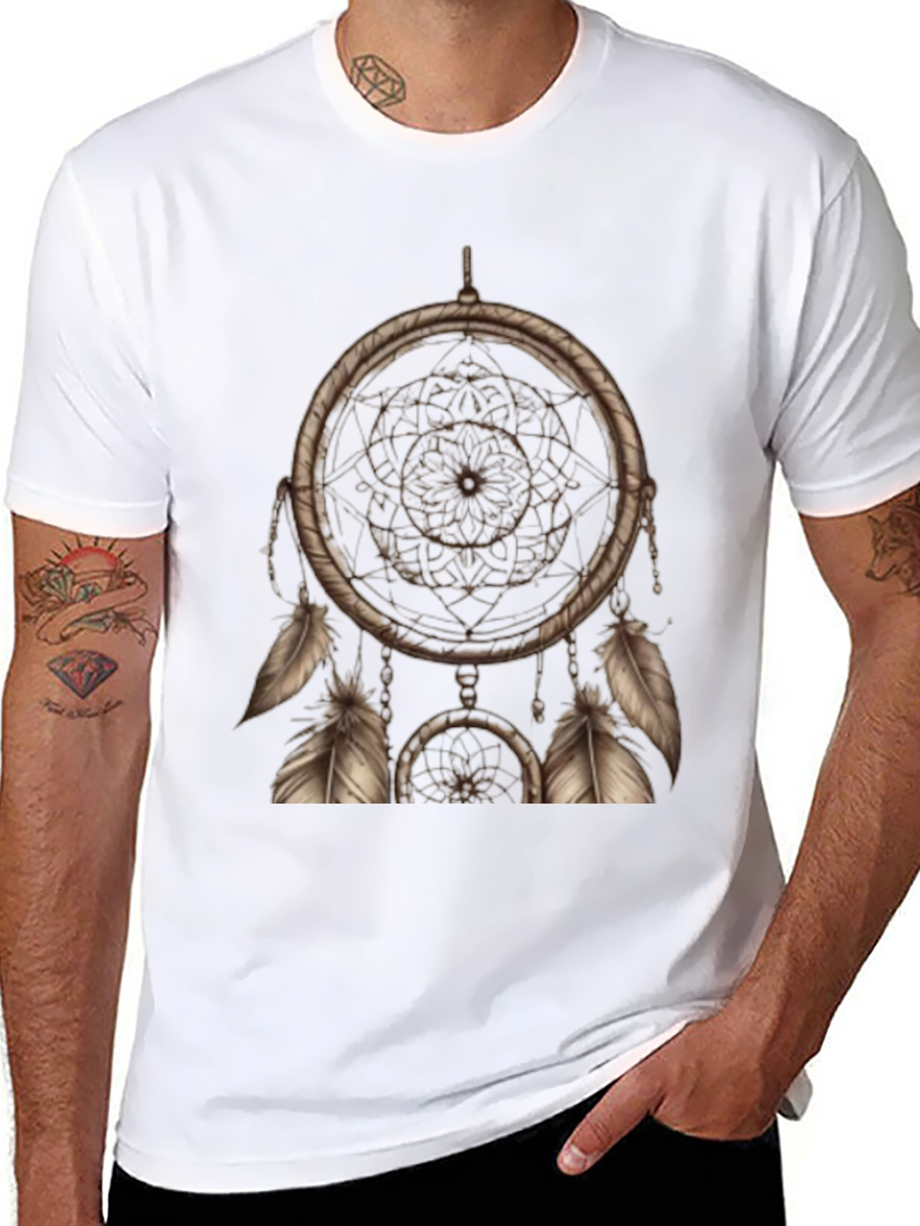 Dreamcatcher Graphic Tee - Black Short Sleeve