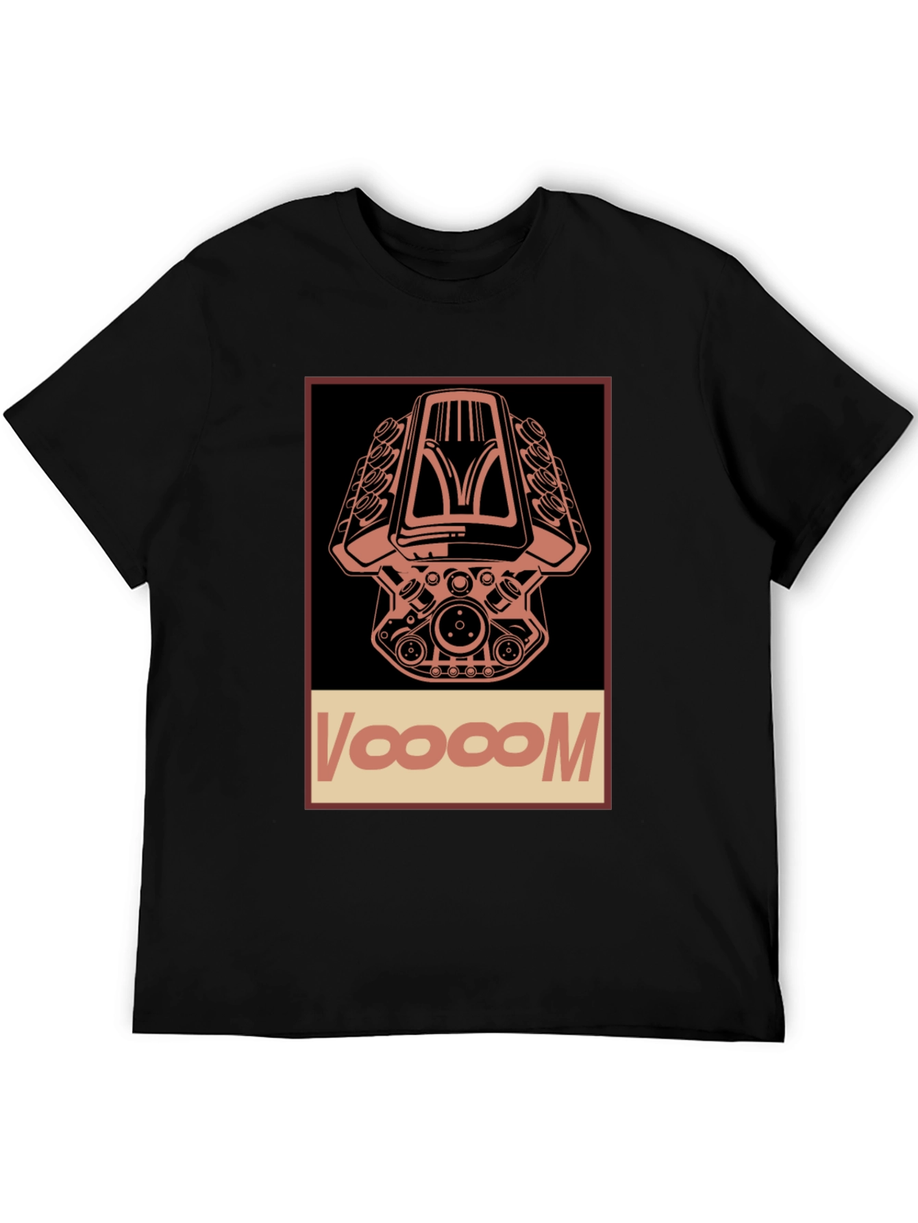 Voooom Engine Graphic T-Shirt - Black Cotton Tee