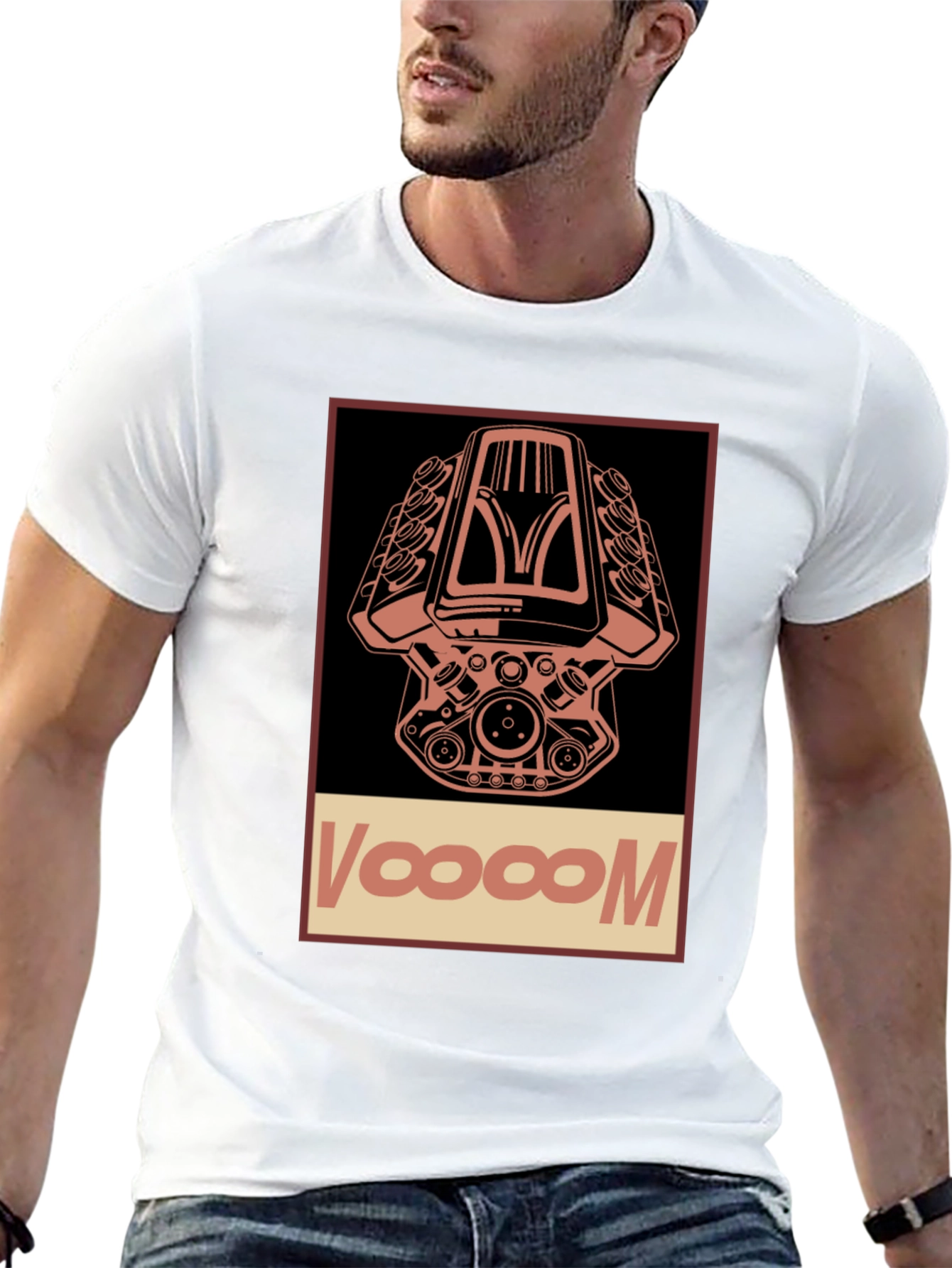 Voooom Engine Graphic T-Shirt - Black Cotton Tee