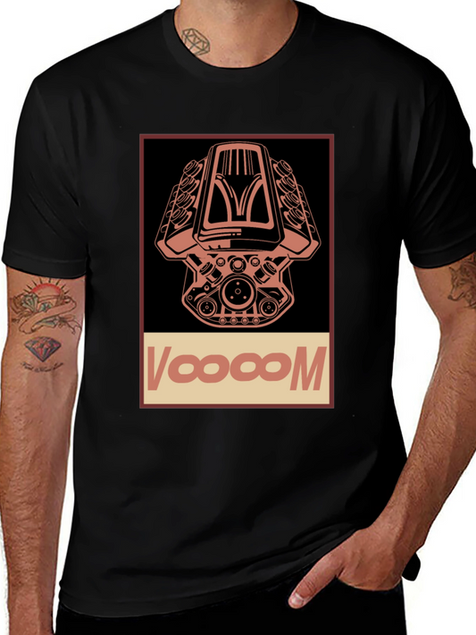 Voooom Engine Graphic T-Shirt - Black Cotton Tee