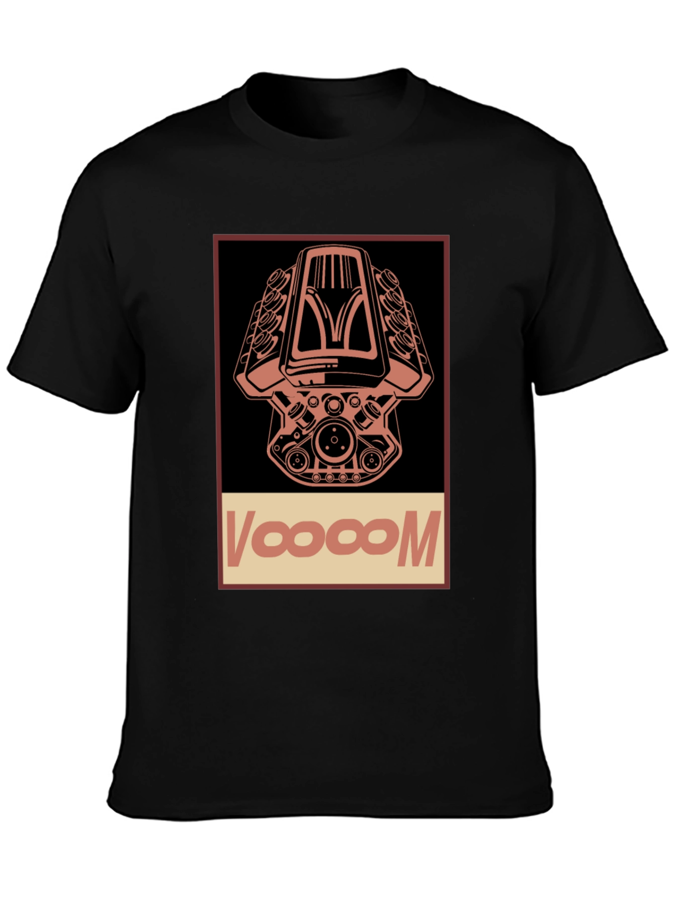 Voooom Engine Graphic T-Shirt - Black Cotton Tee