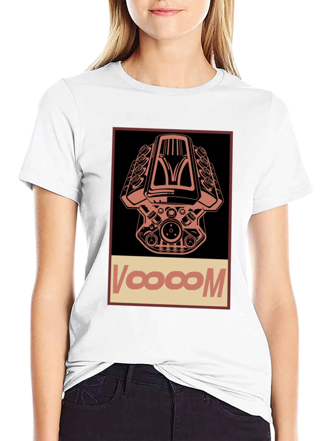 Voooom Engine Graphic T-Shirt - Black Cotton Tee