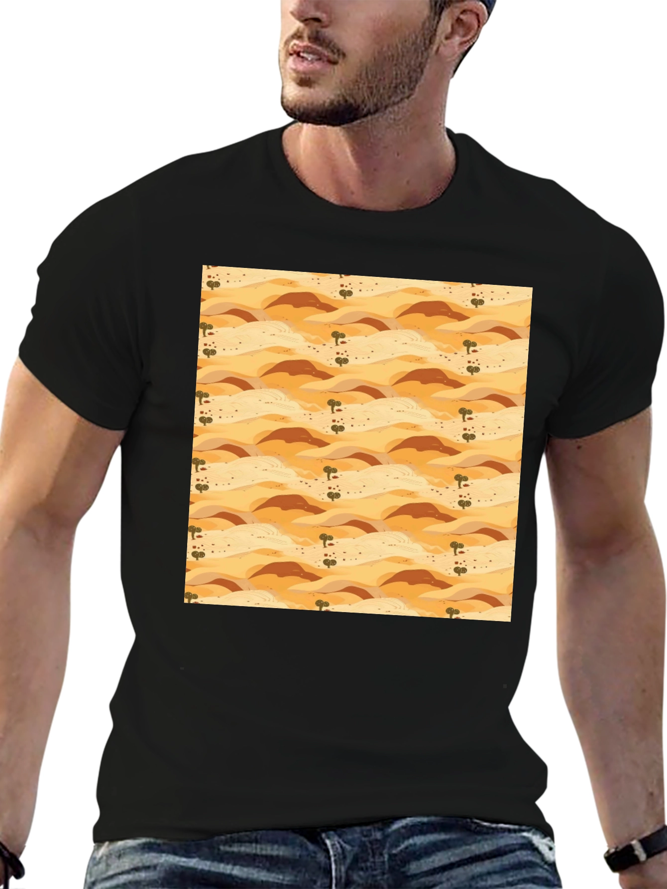 Desert Landscape Print T-Shirt