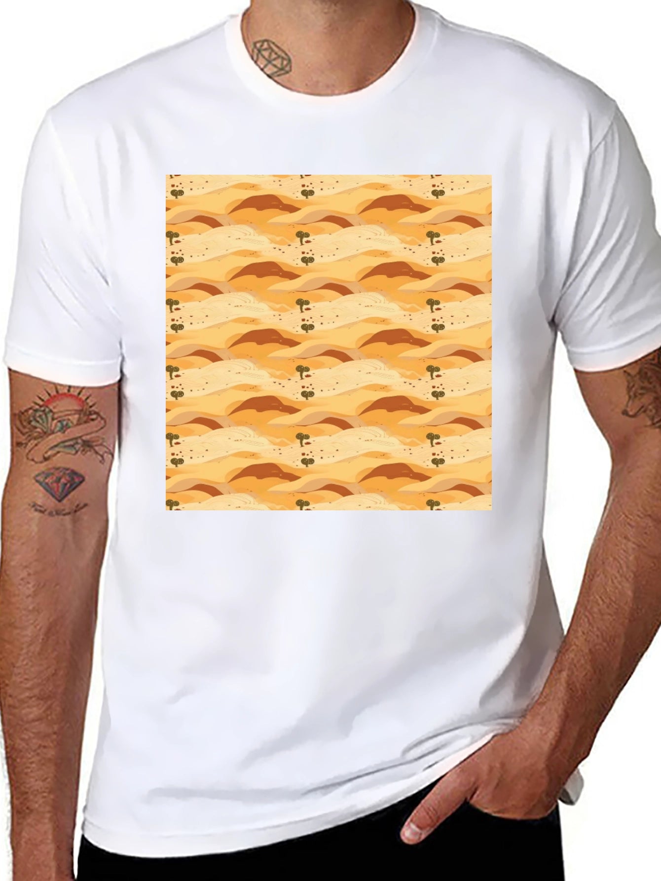 Desert Landscape Print T-Shirt
