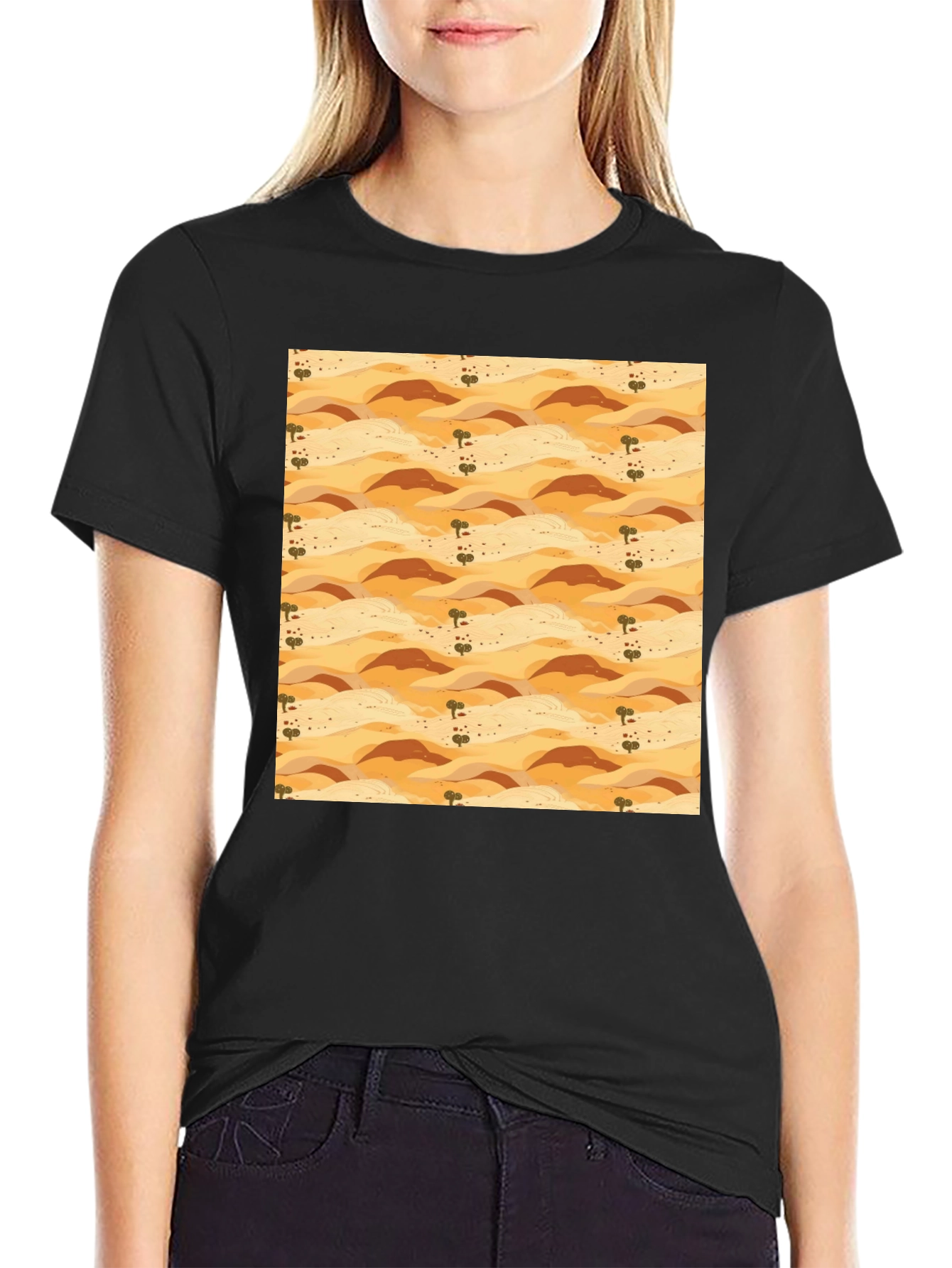 Desert Landscape Print T-Shirt