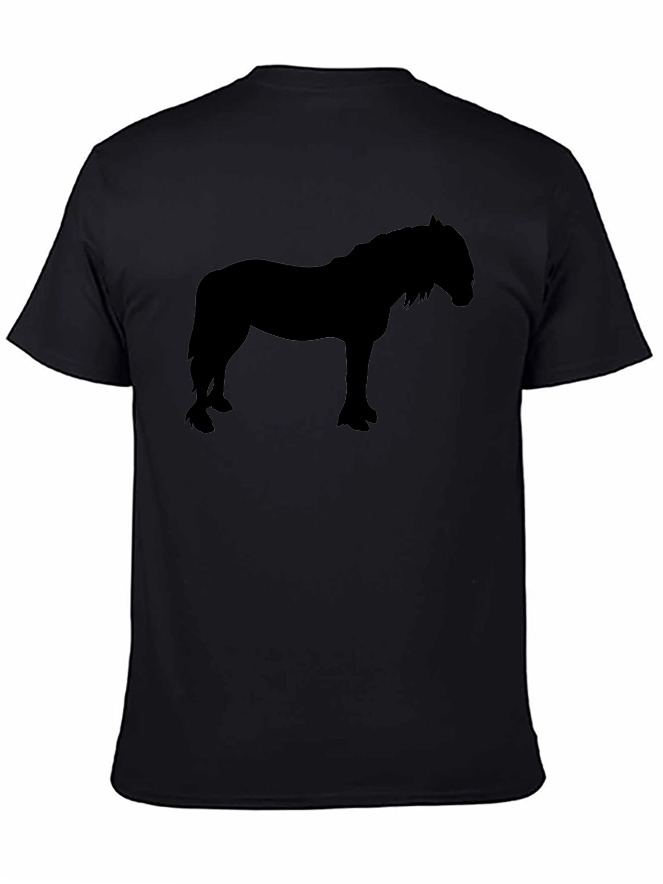 Horse Silhouette Black T-Shirt