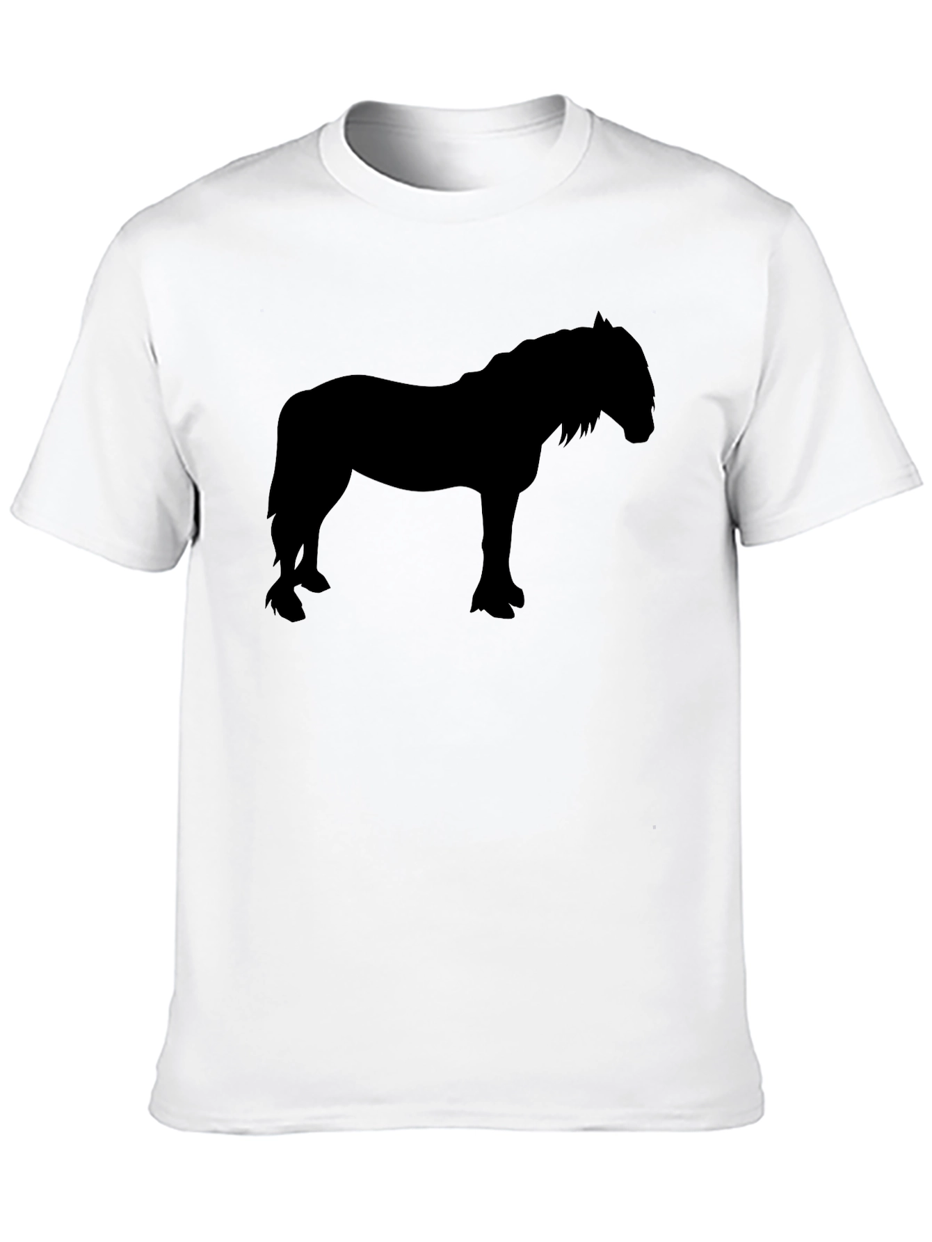 Horse Silhouette Black T-Shirt