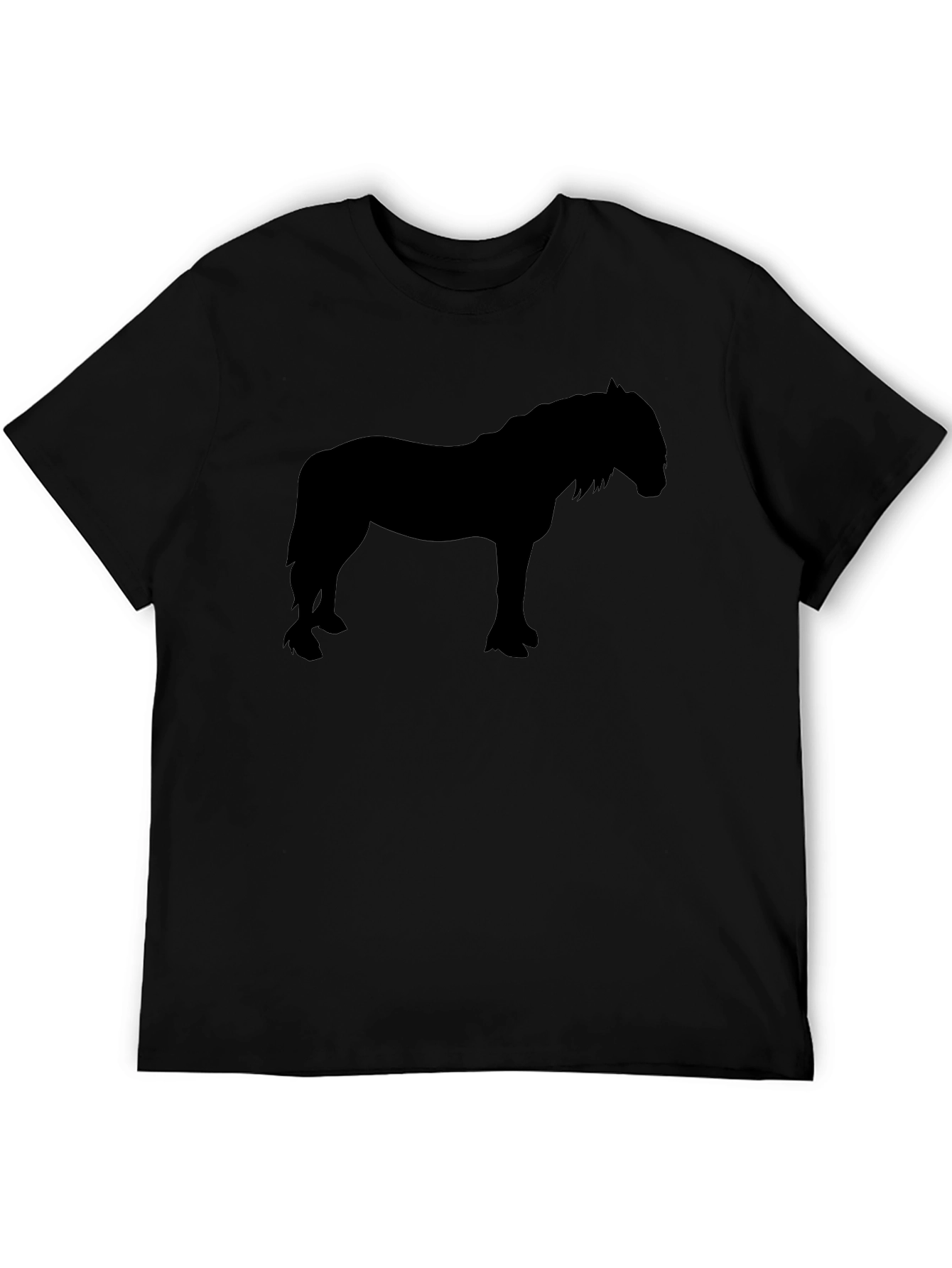 Horse Silhouette Black T-Shirt