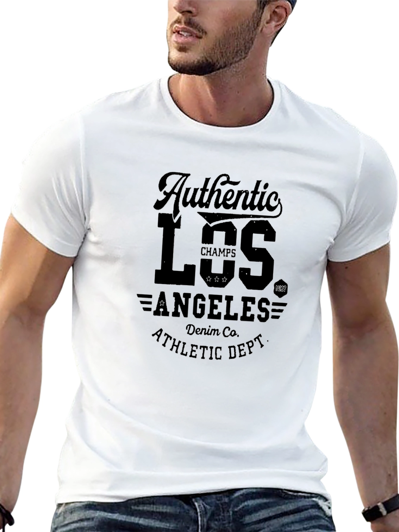 Mens Authentic Los Angeles Graphic T-Shirt
